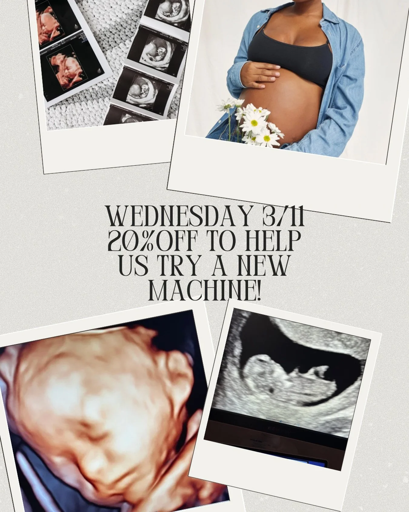 Help us test out a new Samsung ultrasound machine! Discount applied after booking. 🥳