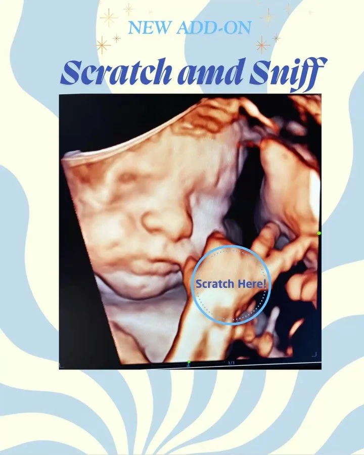 ✨N E W Add-On✨ starting today! Scratch and sniff prints! There&rsquo;s nothing like that new baby smell 🥰👃 #newbornscent #mommylife #fortworthtexas #aprilfools #3d4dultrasound