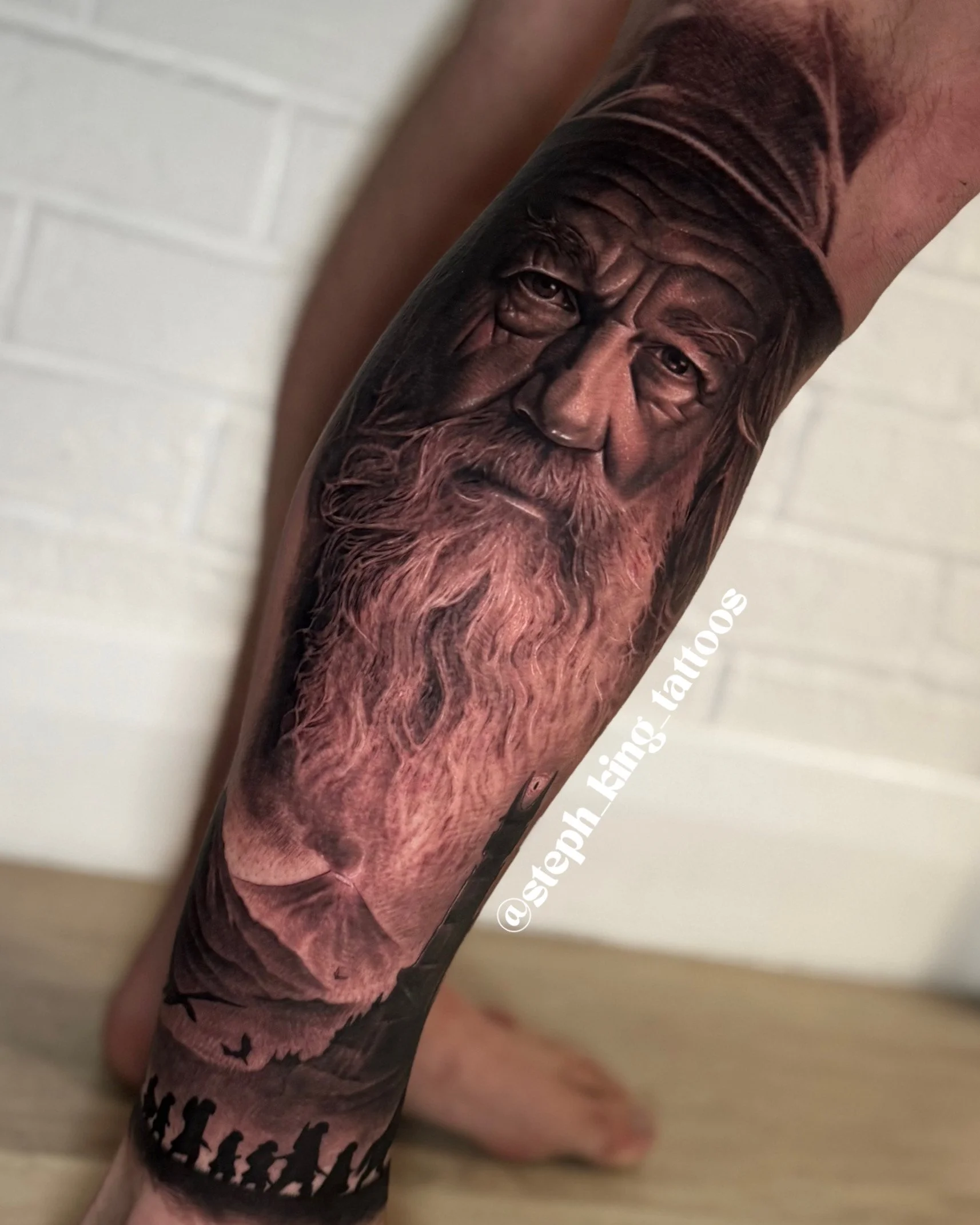 Realistic Tattoo Portrait Gandalf
