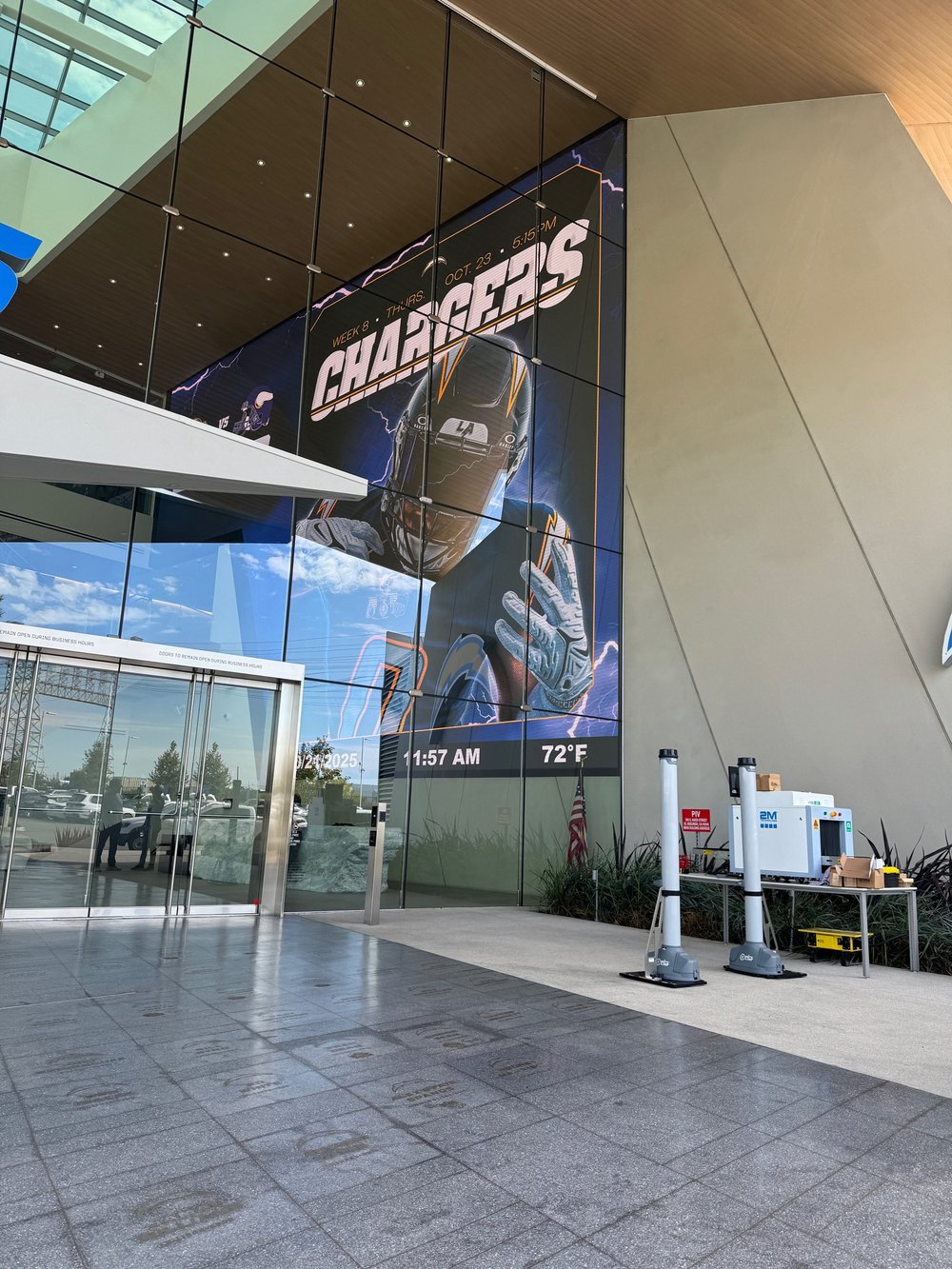 Walk-through screening at a protected venue entrance