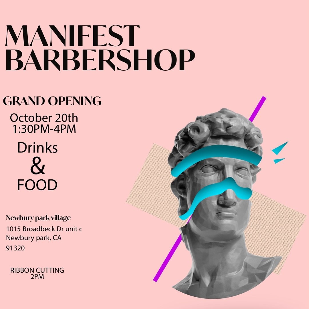 Join us Oct 20th for the grand opening of Manifest Barbershop.  1:30 pm - 4 pm. 
Thank you guys so much for all your support up to this point . 

See you guys there !
