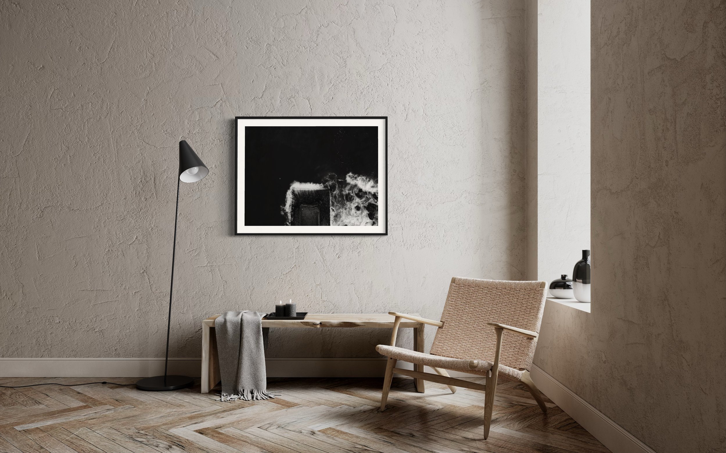 Large Format Wall Art Black and White Photography Ocean Waves