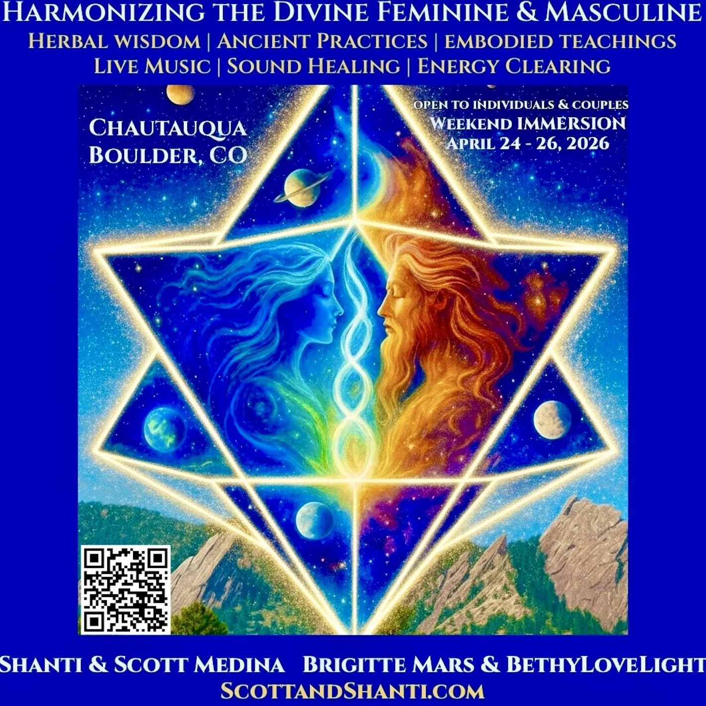 Harmonizing the Divine Feminine & Masculine Weekend Immersion at Colorado Chautauqua April 24 - 26, 2026