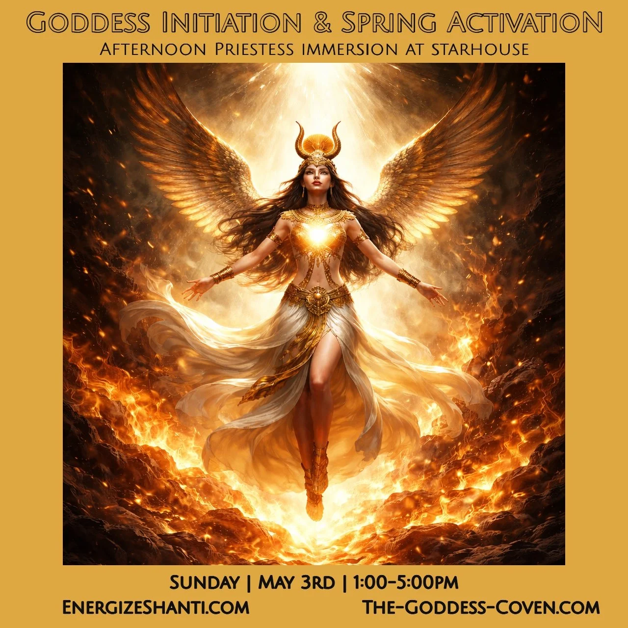 Afternoon Goddess Initiation May 3rd at StarHouse with Shanti & Casey