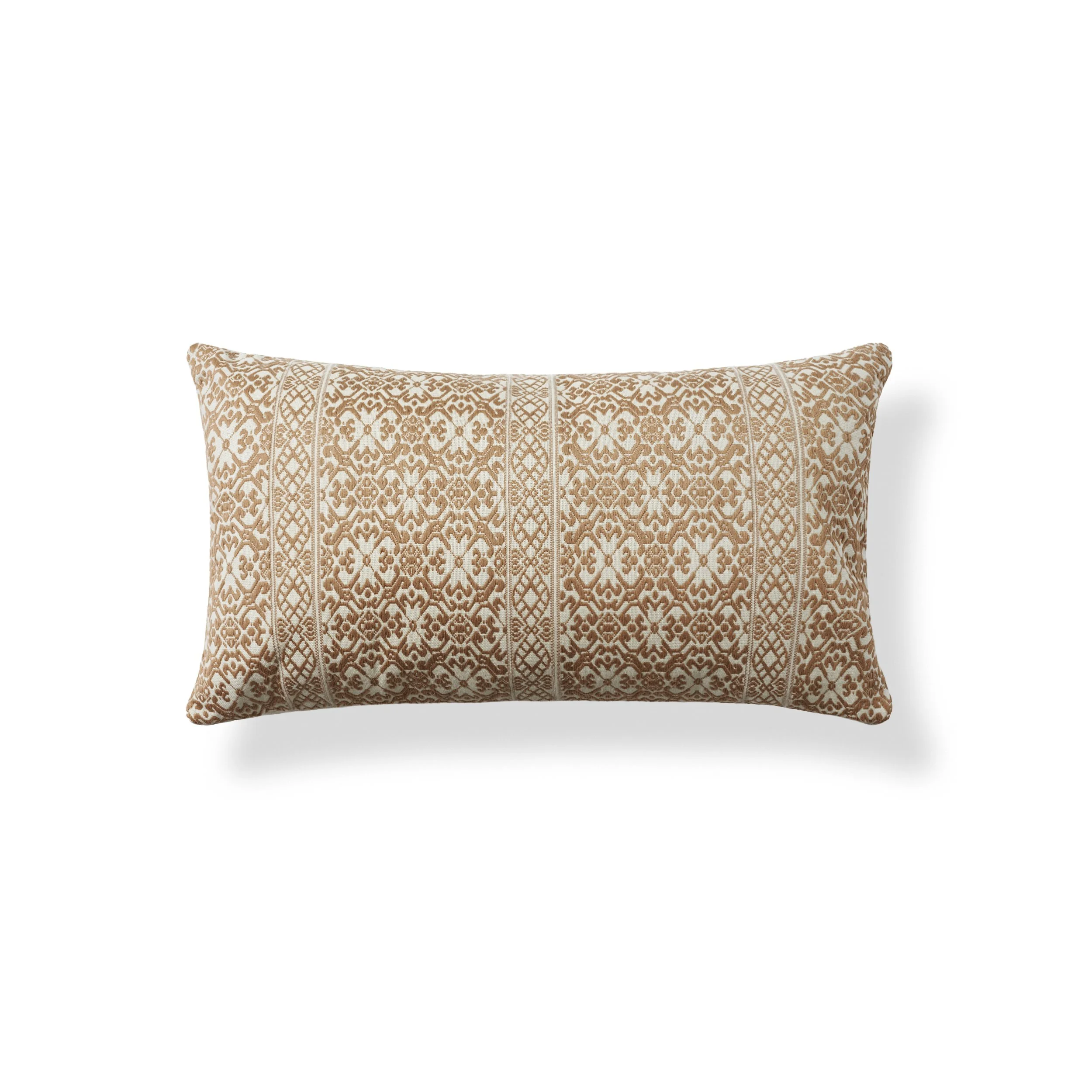 Floral Lumbar Pillow - Khaki Brown _ 232-LL-C.jpg