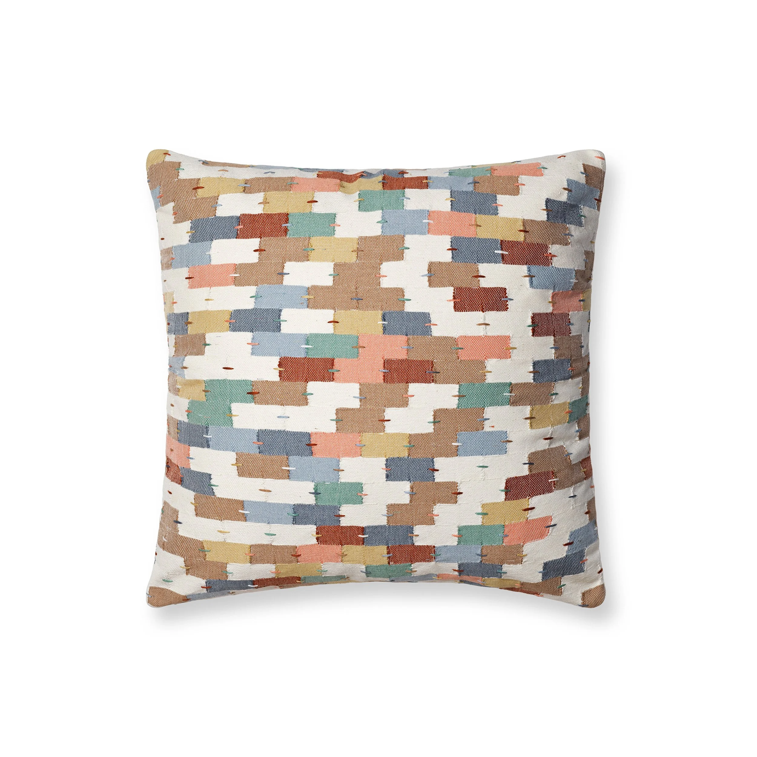Ladrillo Throw Pillow -Muted Multicolor-250-SQ-MM.jpg
