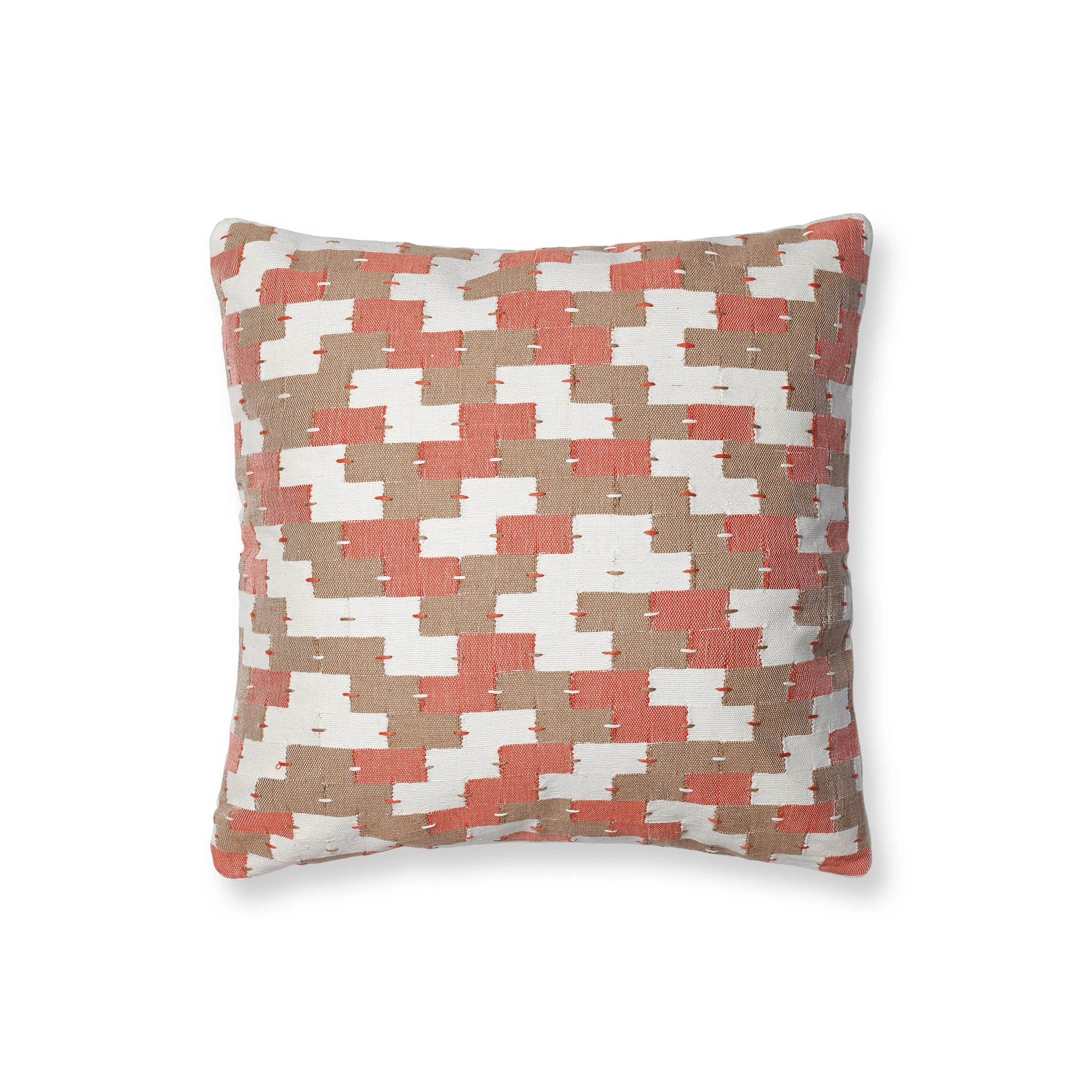 Ladrillo Throw Pillow -Coral Pink-250-SQ-Z.jpg