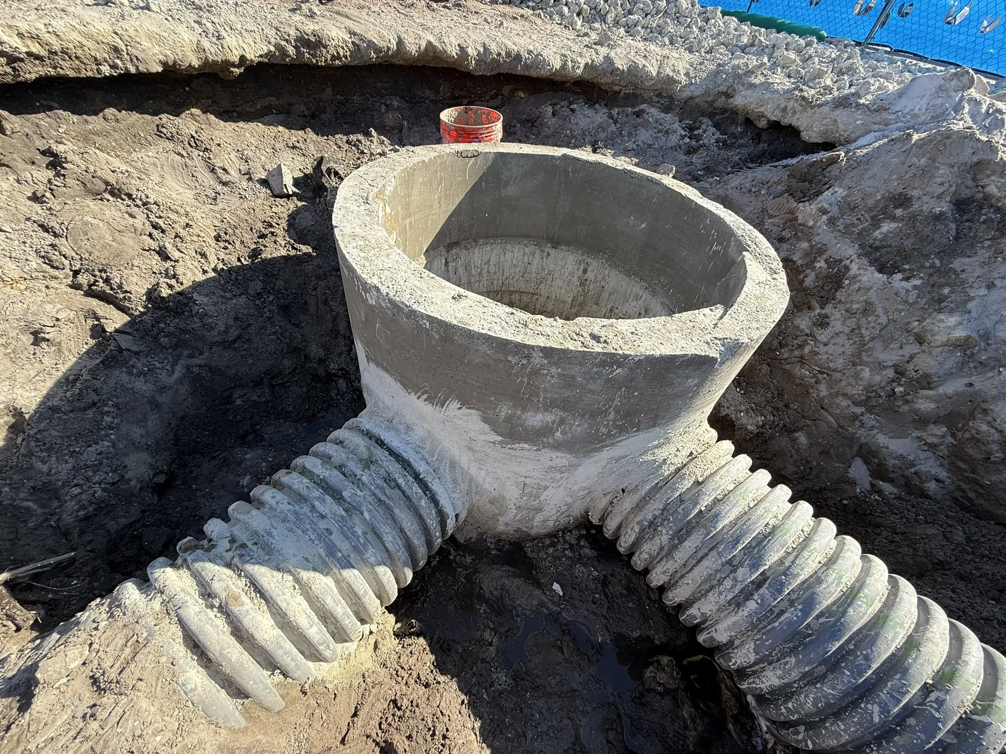 Storm structure with Hydro Cement