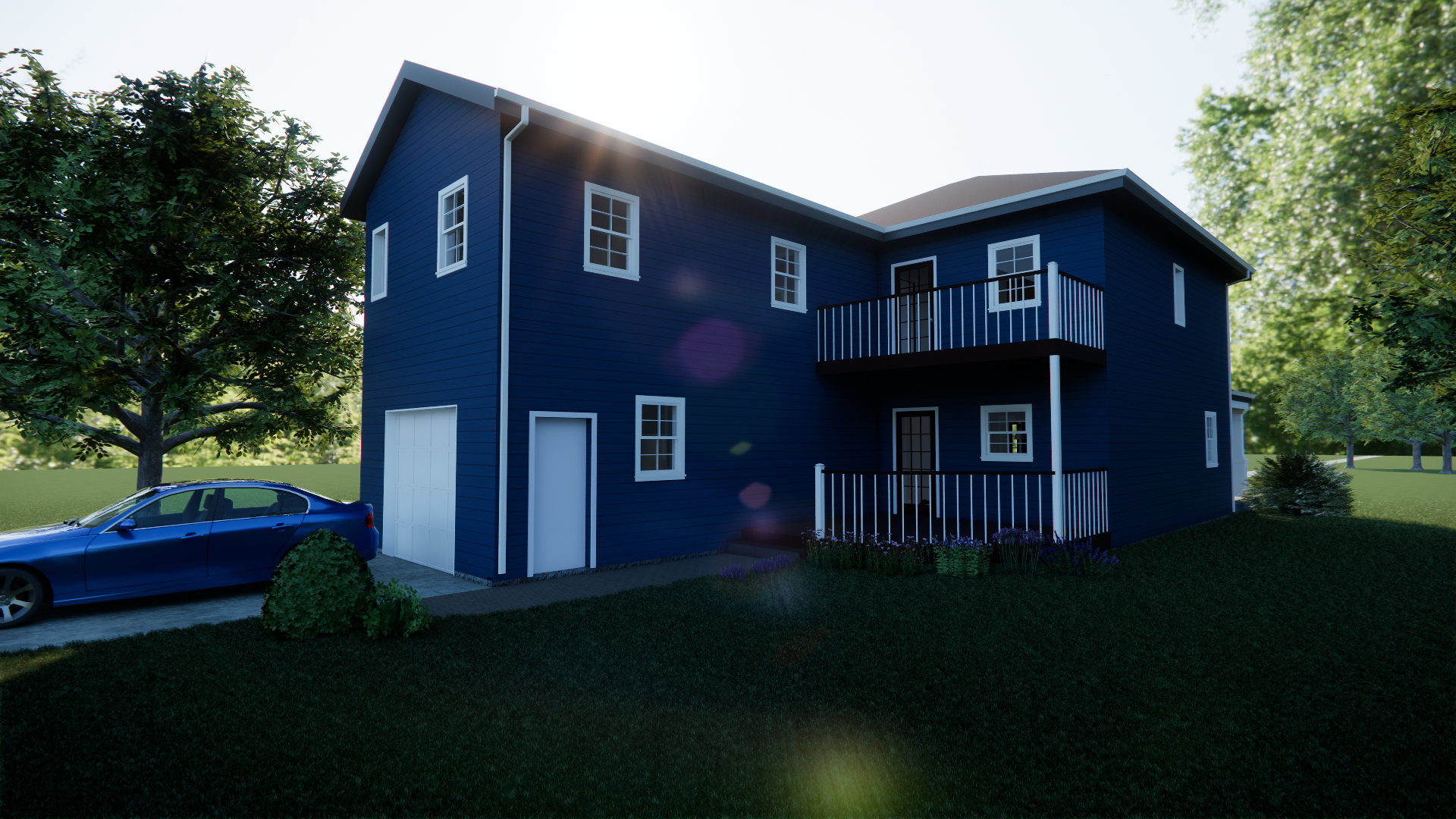 3 Bedroom House Exterior Back Enscape.png