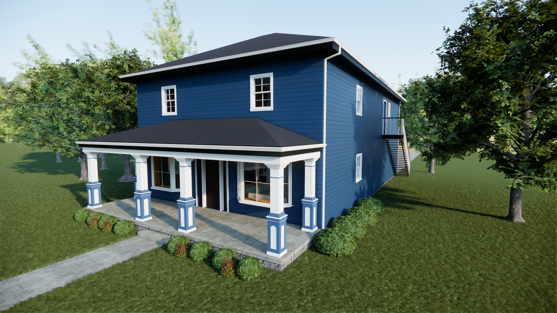 3 Bedroom House Exterior View Enscape.png