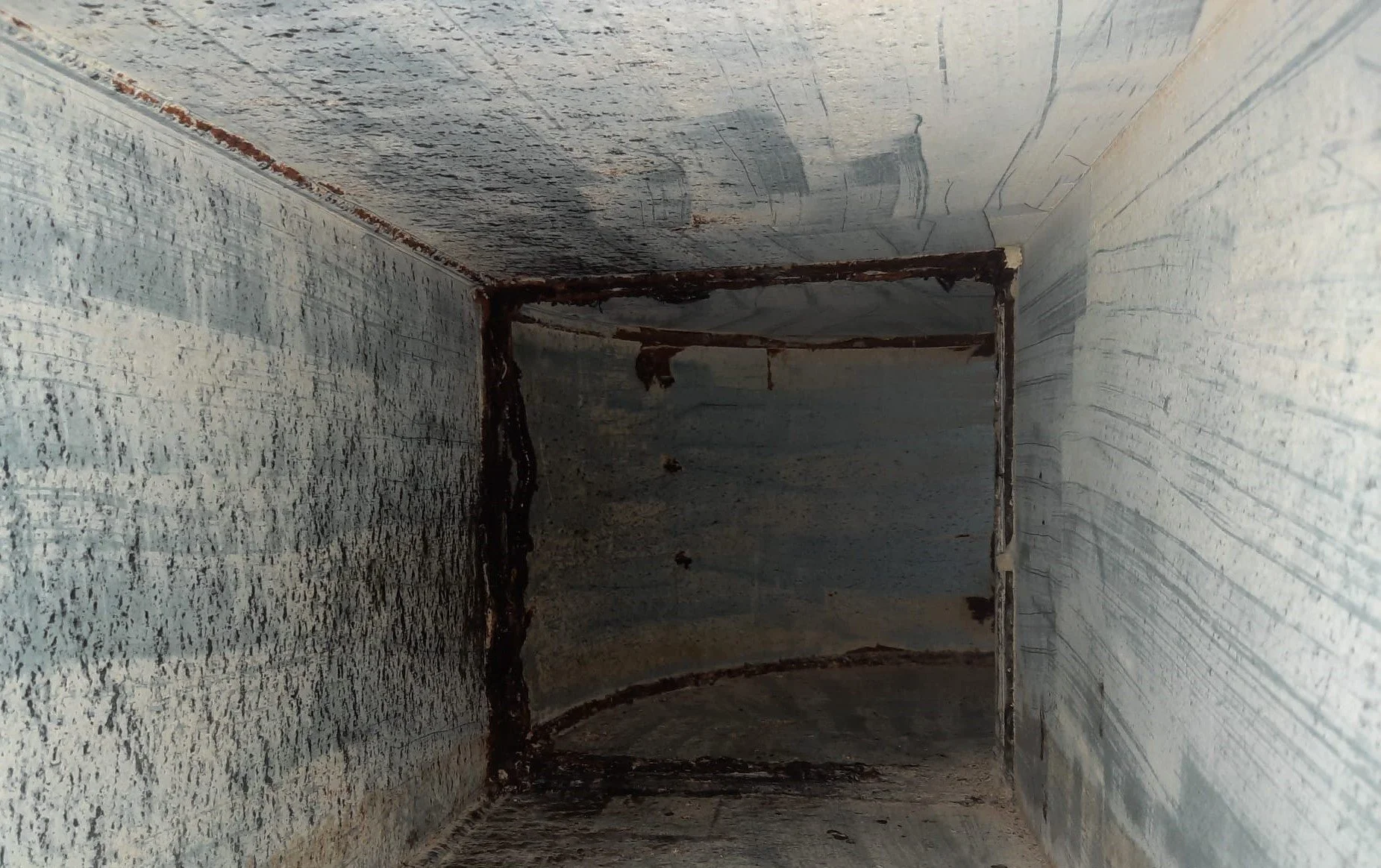 After clean of a kitchen exhaust duct