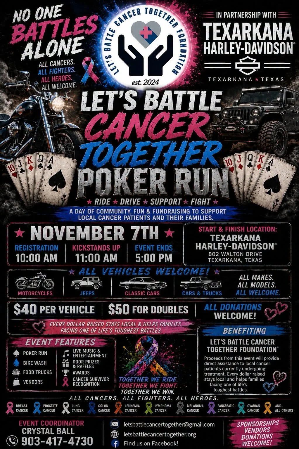 Let's Battle Cancer Together Poker Run