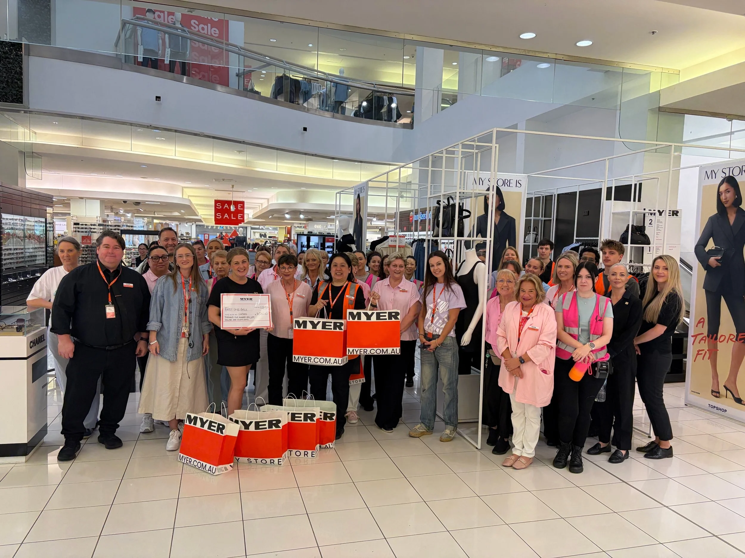 Fundraising champions! A huge thank you to Mikaela and the incredible team at Myer Pacific Fair 🙌

During the 2026 financial year, this crew raised over $8,000 through initiatives like dress up days, bake offs, the staff snack bar, garage sales and 