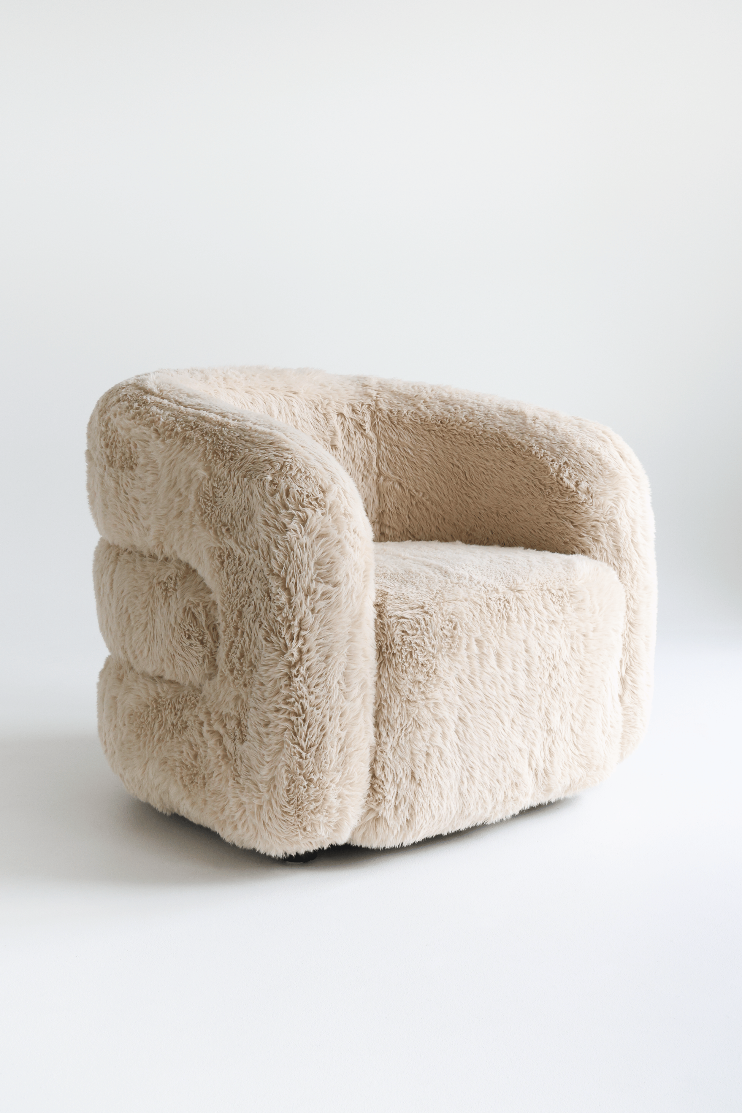 Shag arm chair studio prop