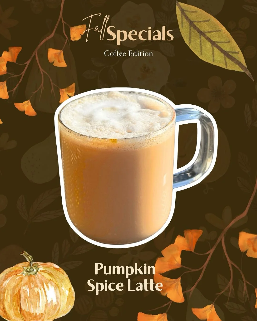 🍂✨ Fall Specials are here! ✨🍂
Warm up with our cozy seasonal lattes:

🎃 Pumpkin Spice Latte &ndash; the classic fall favorite, smooth and spiced just right.
🍯 Browned Pumpkin Latte &ndash; rich brown sugar, pumpkin spice &amp; espresso for a swee