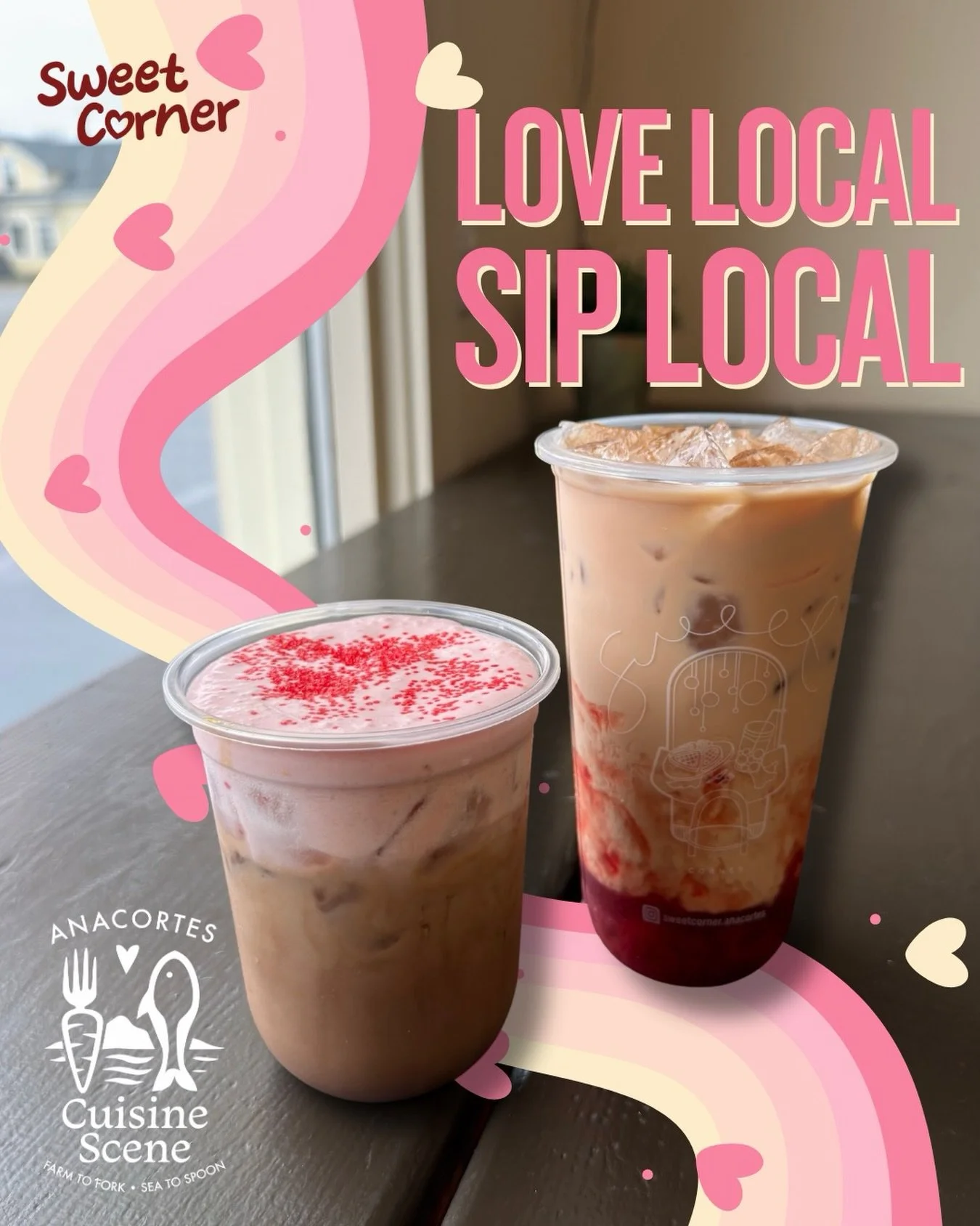 Calling all besties 💕👯&zwj;♀️
Sweet Corner is partnering with the Anacortes Chamber of Commerce to celebrate February with sweet drinks + Galentine energy!
Because friendship deserves boba too 💖🧋
@experienceanacortes @anacorteschamber