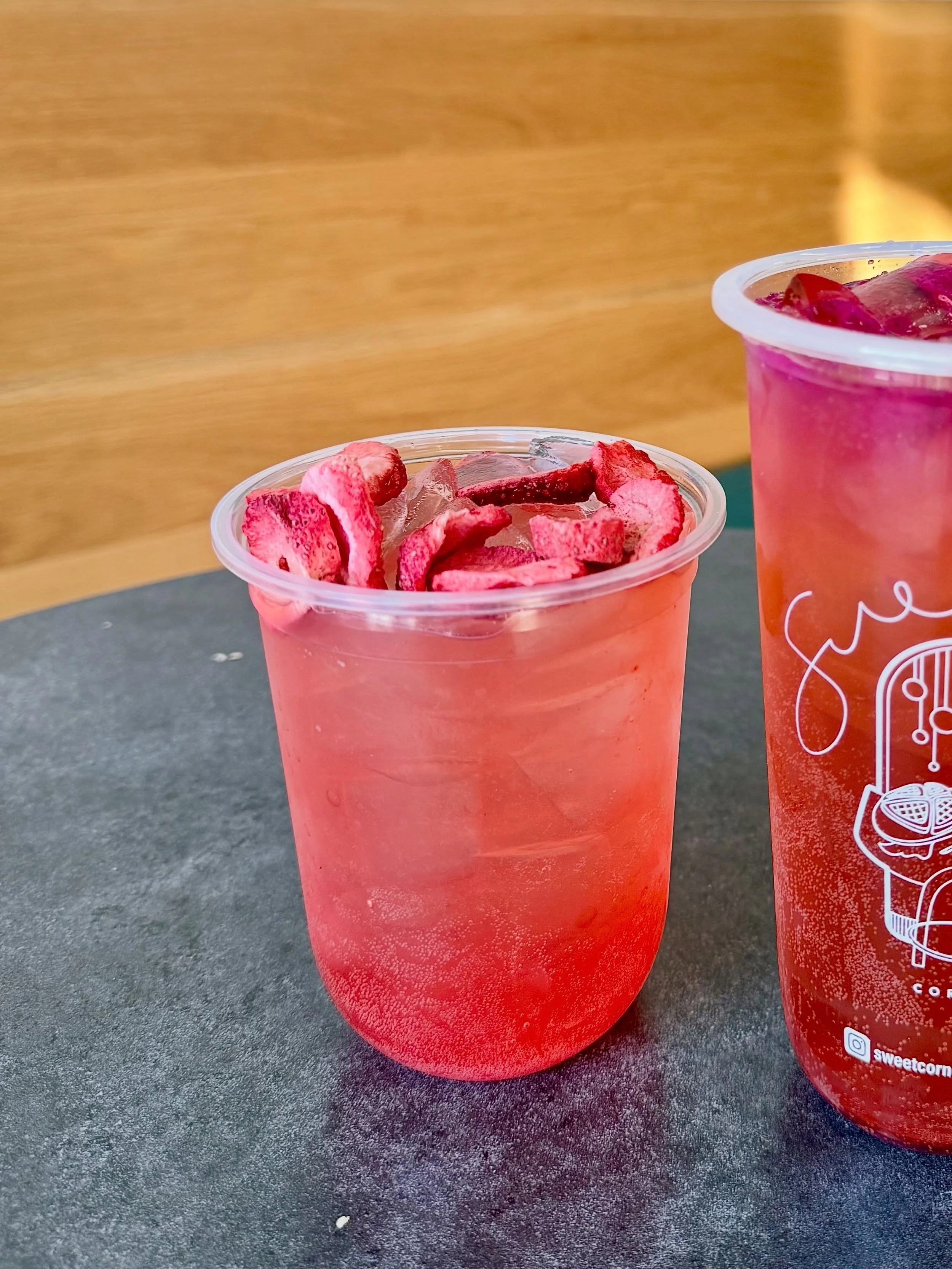 That first sip of something cold and bubbly on a summer day? 🫧 Unbeatable. Meet Dragon Punch💜 &amp; Sour Pink🩷 a&mdash; Sweet Corner&lsquo;s sparkling summer specials, now available! ✨