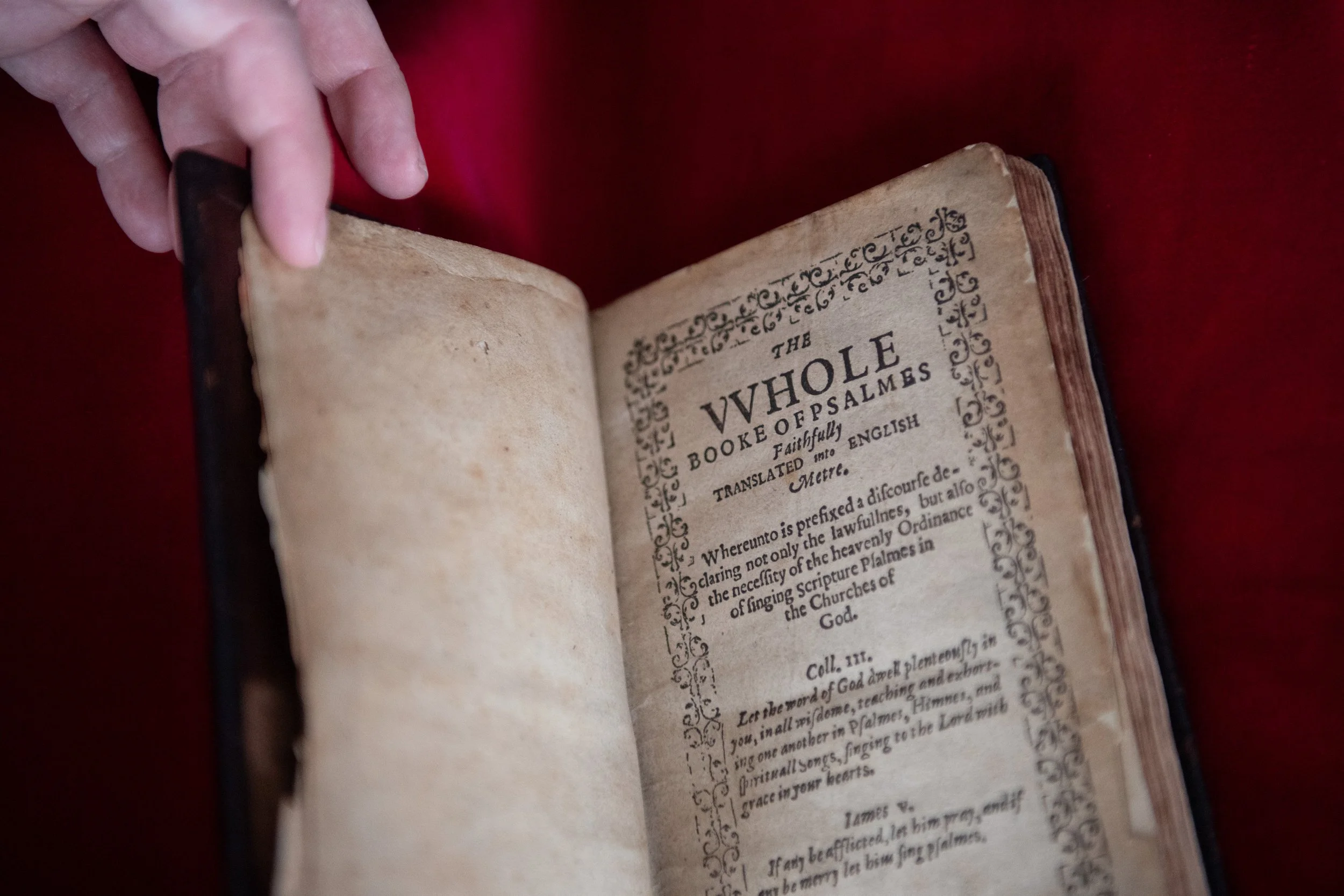 The vvhole Booke of Psalmes:  faithfully translated into English metre ... . [Bay Psalm Book]. Cambridge [Massachusetts]: [Stephen Day], 1640. Rosenbach Museum &amp; Library, A 640w.
