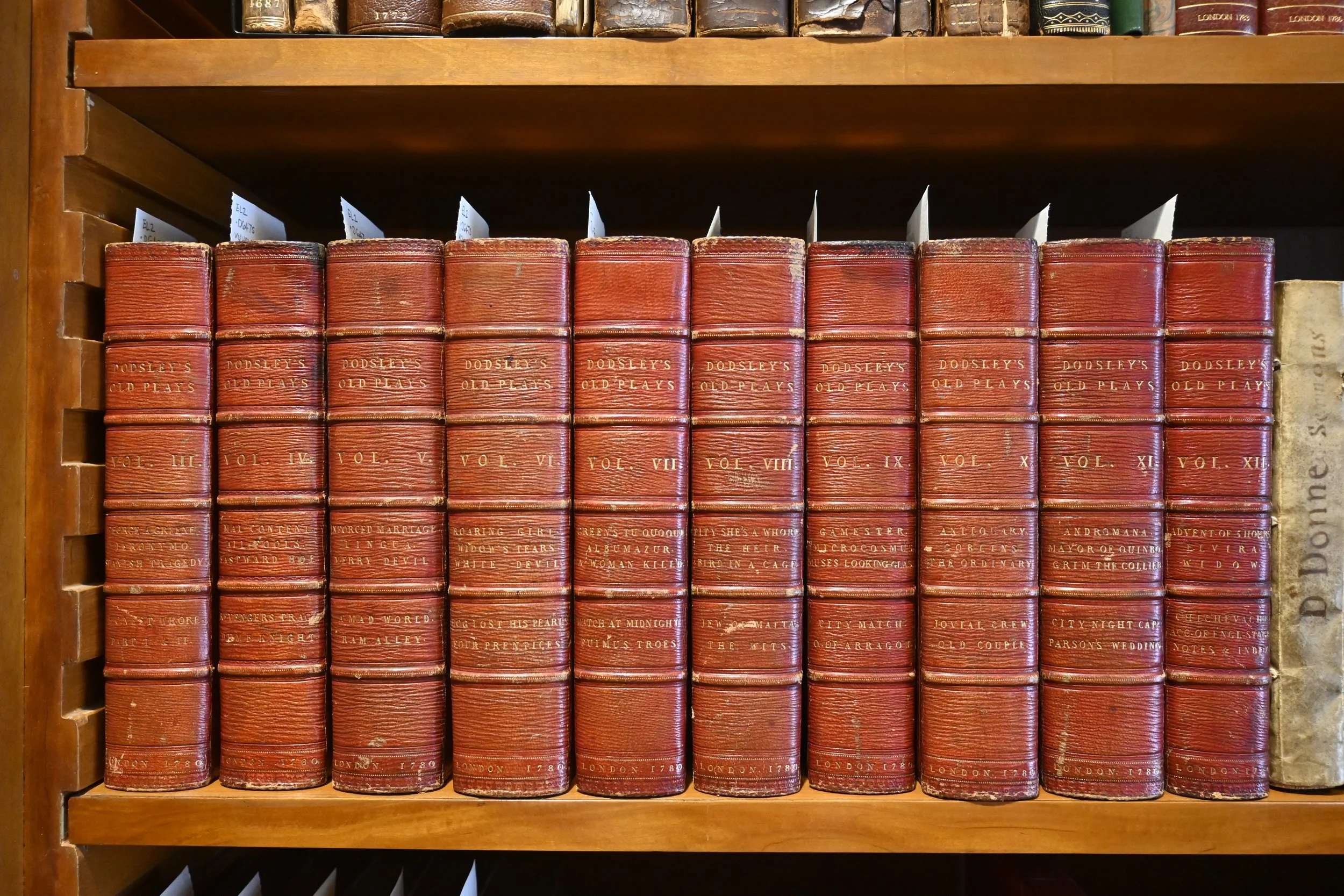 A Select Collection of Old Plays... London: Printed by J. Nichols for J. Dodsley, Pall Mall, MDCCLXXX. [1780]. Rosenbach Museum &amp; Library, EL2 .D647s. Image courtesy of David Rhys Owen