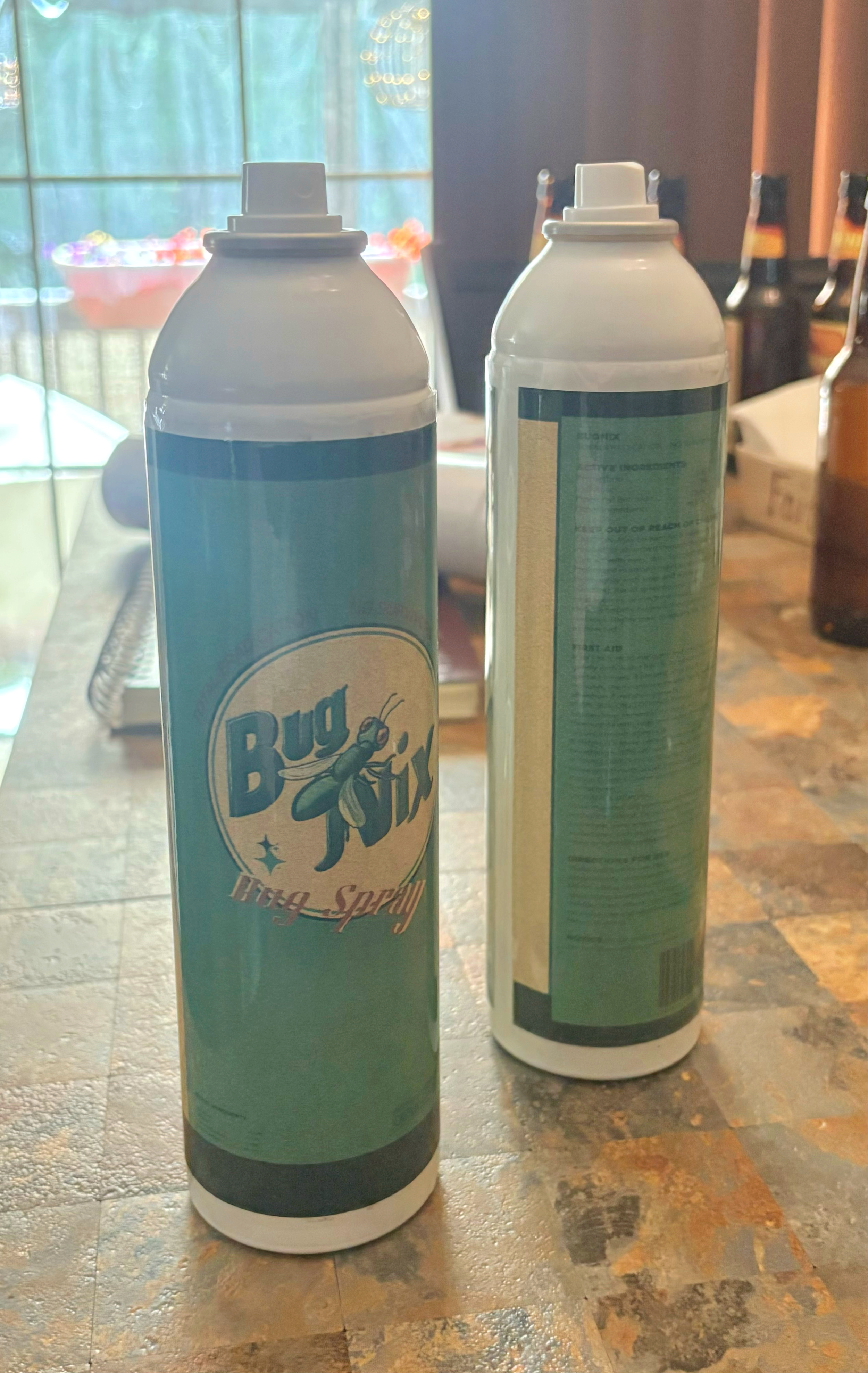 "Bug Nix Bug Spray" Bottle - Label: 7" x 6.63" (from Untitled)