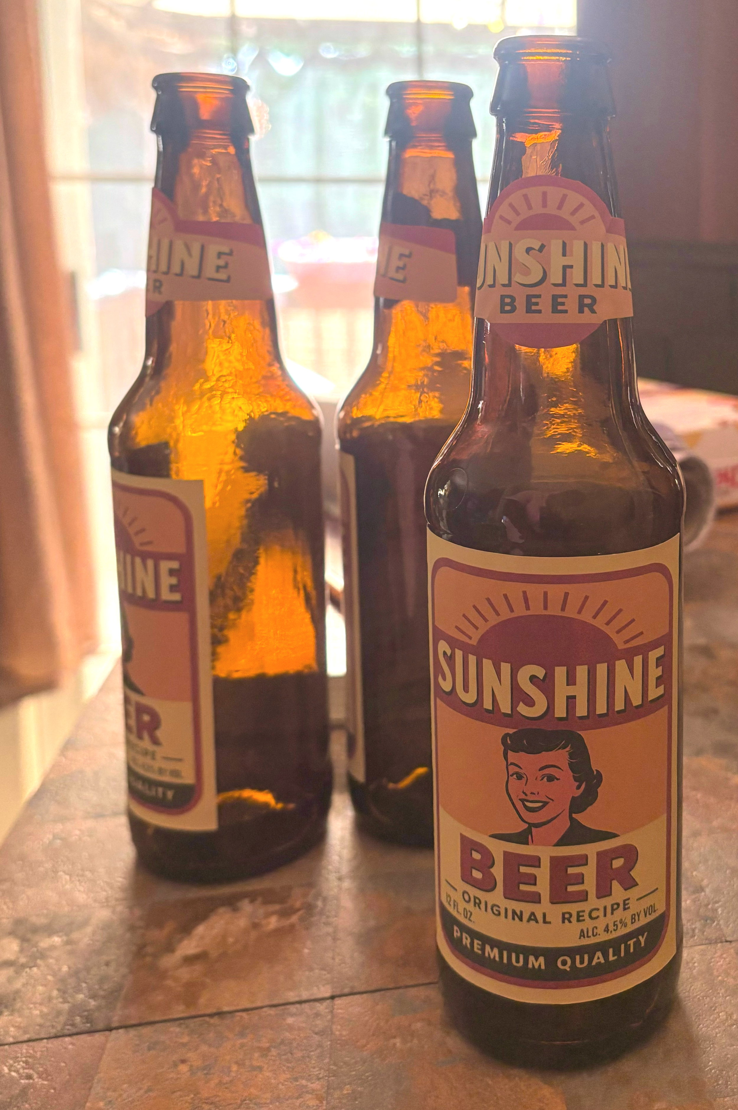 "Sunshine Beer" Bottles - Body Label: 3.5" x 4" (from Untitled)