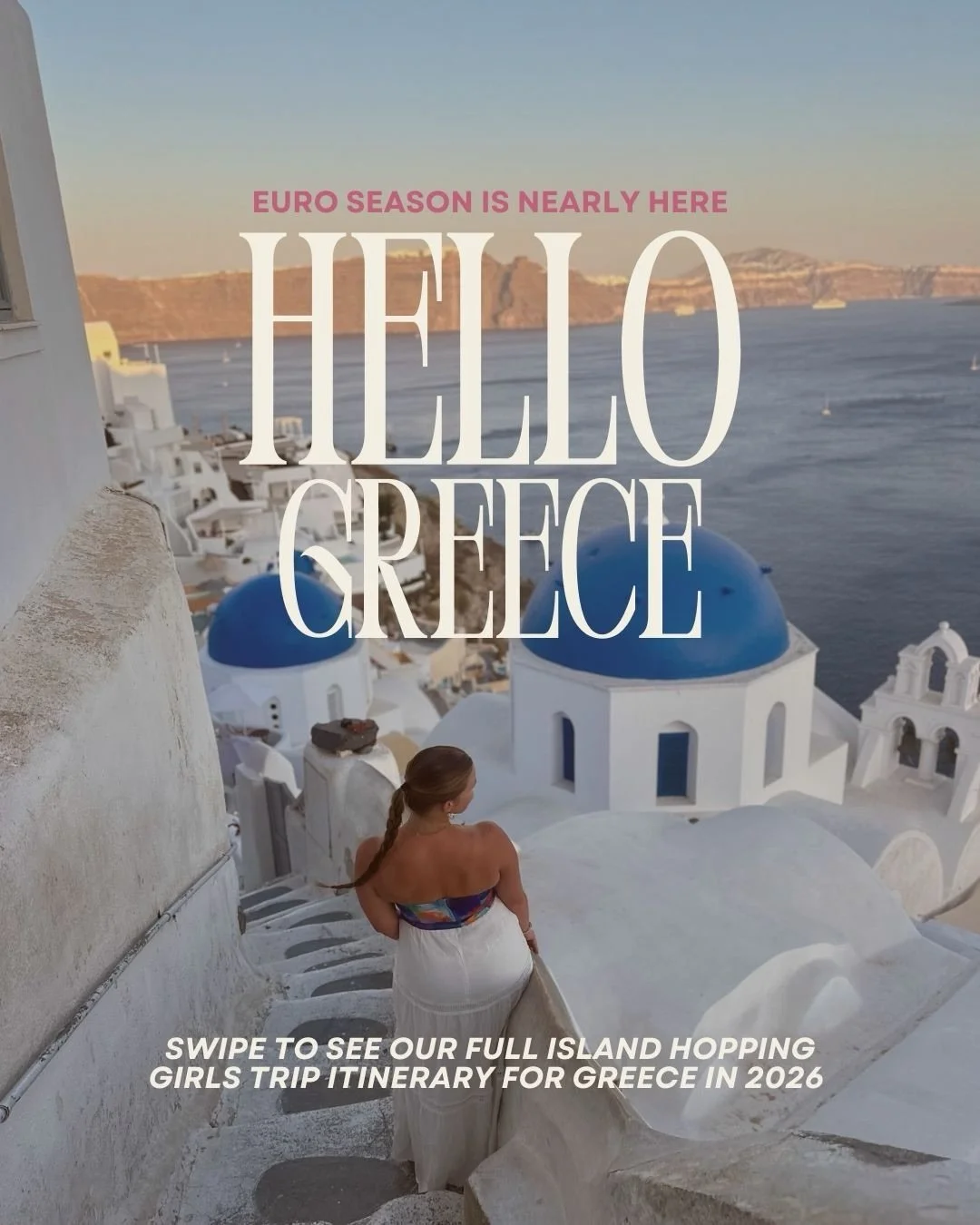 our most favourite girls trip of them all 🥹🥹🥹 athens, mykonos, ios, santorini !!!! this is what a euro girls summer is truly made of 🥰🥰🥰 !!! 

you don&rsquo;t have to wait for your friends to say yes because all of our girls come solo on our tr