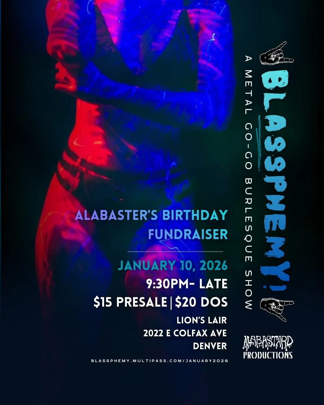 Blassphemy! A Metal GoGo-Burlesque Show: Alabaster's Birthday Fundraiser Show!