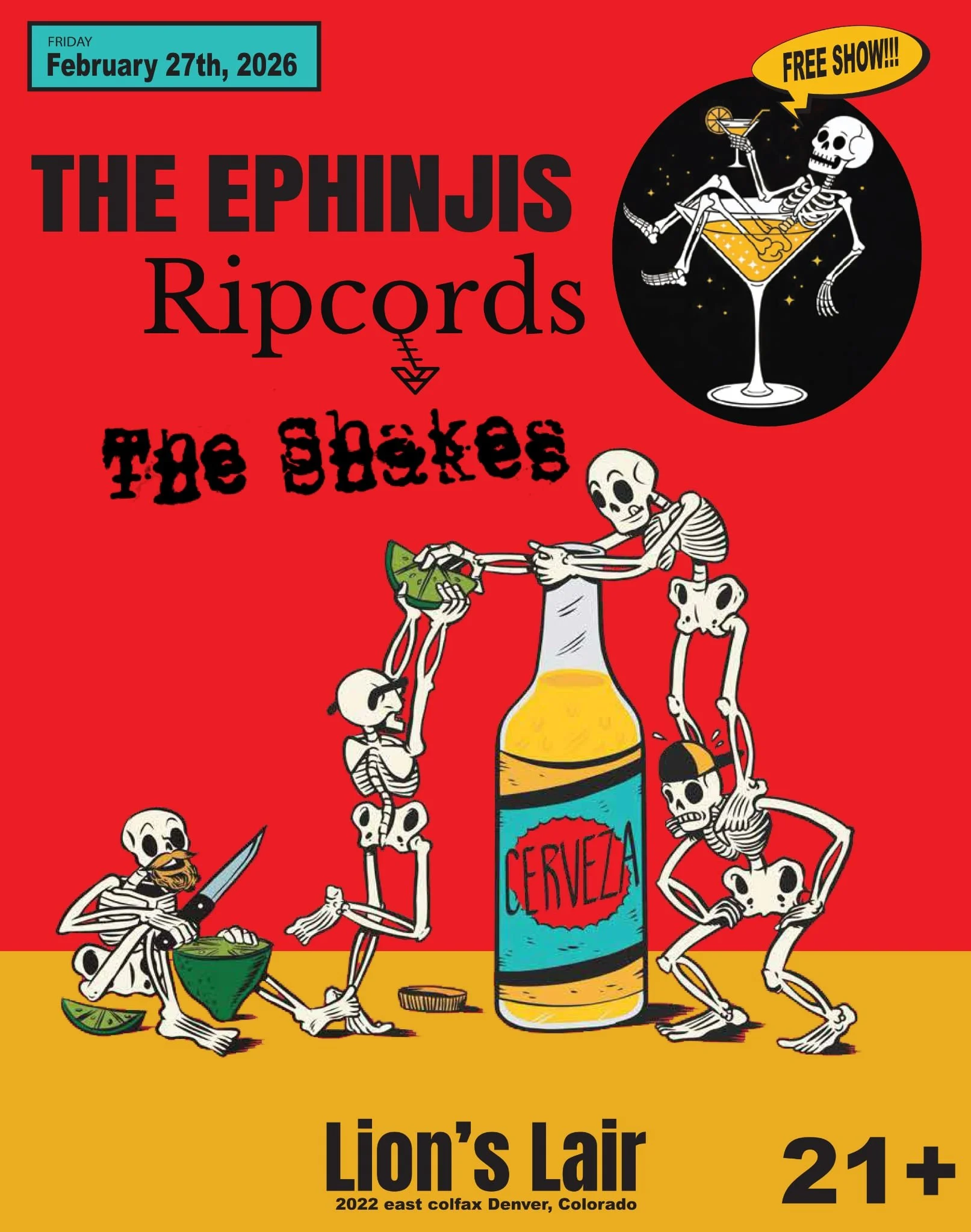 The Ephinjis / The Ripcords / The Shvkes