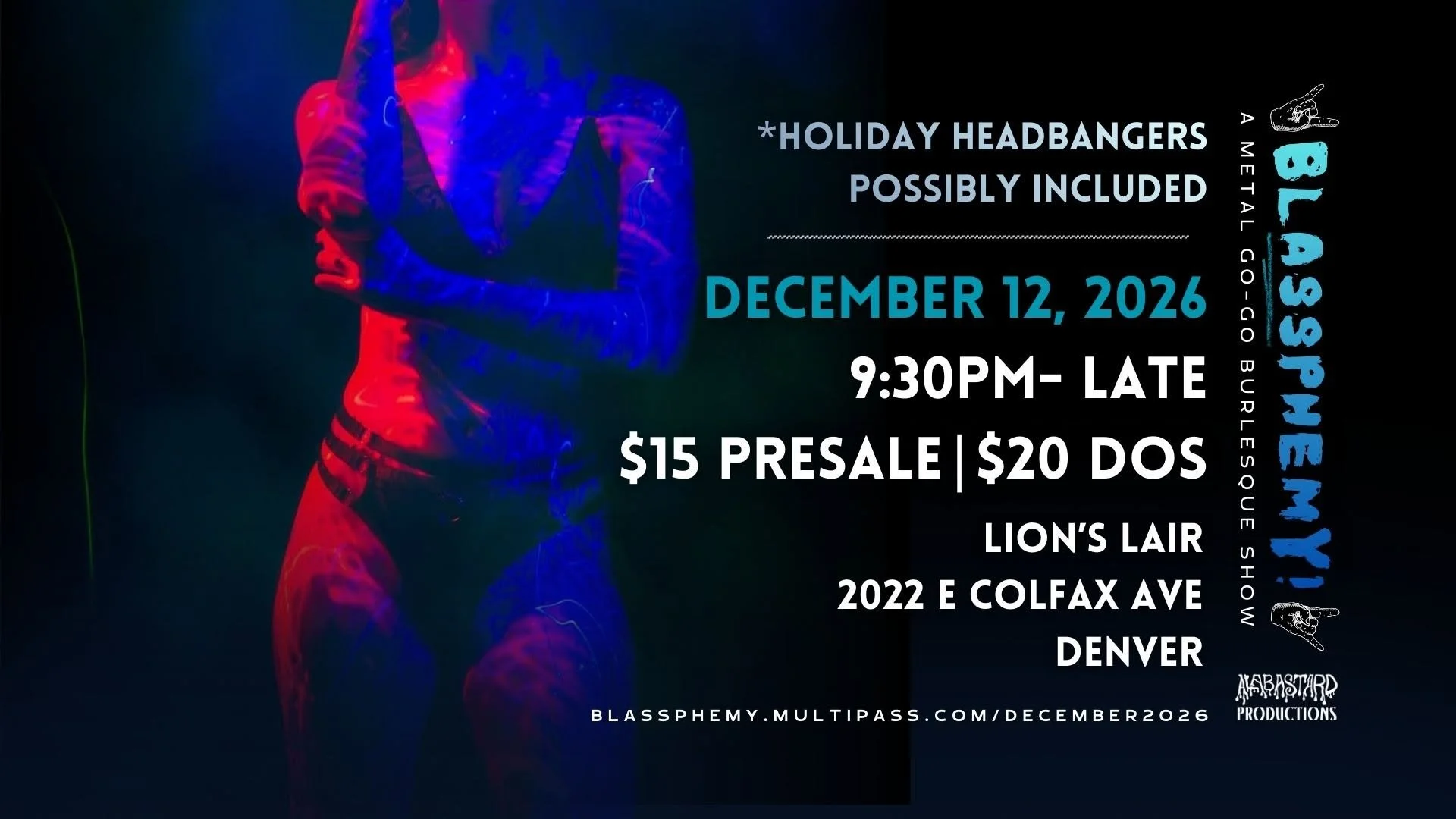 Blassphemy! A Metal GoGo-Burlesque Show with Potential Holiday Headbangers