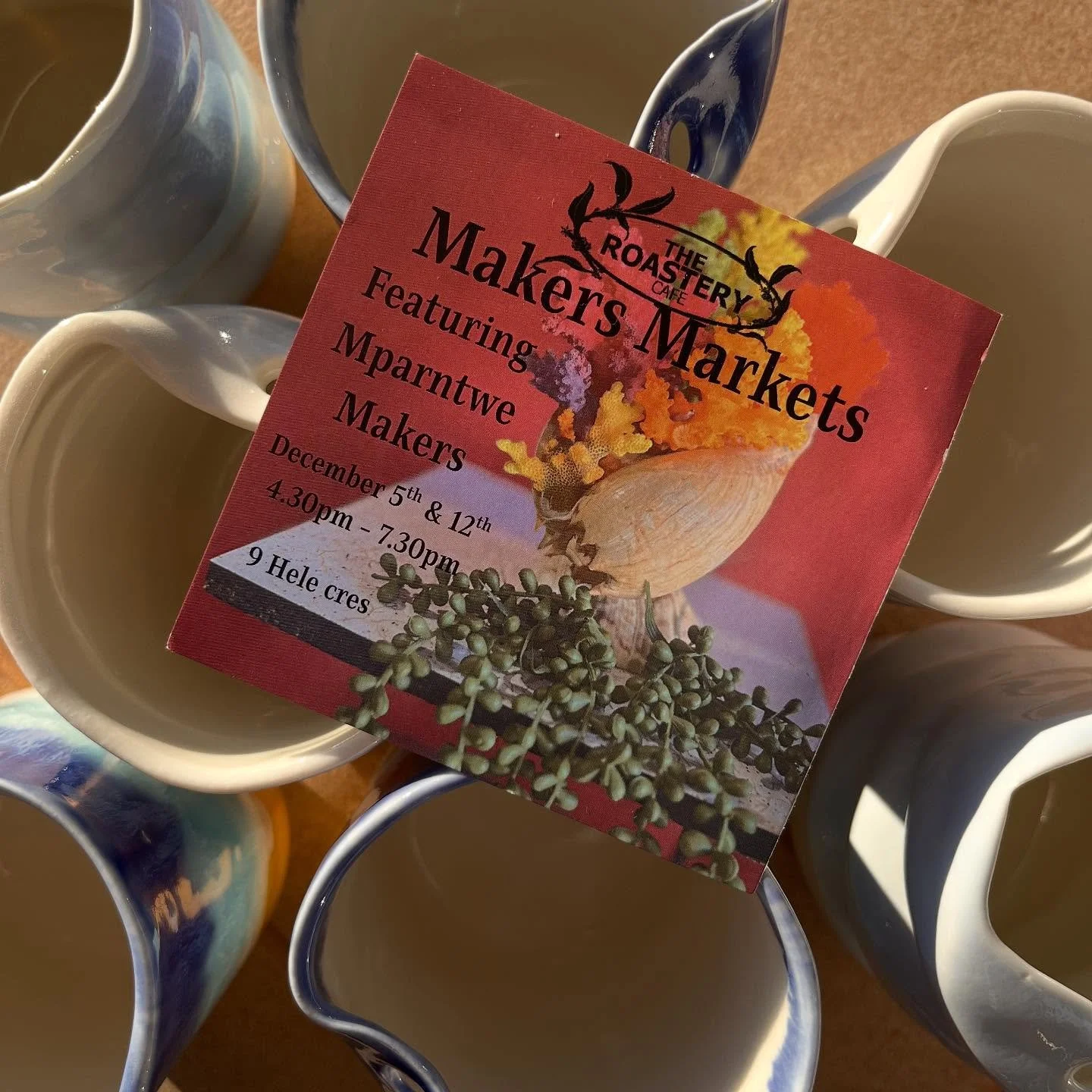 MAKERS MARKET &bull; THIS AFTERNOON, DECEMBER 5, 4:30pm - 7:30pm &bull; 9 HELE CRES 
Last chance to get some cute T Potts things before Christmas 🫖🎁