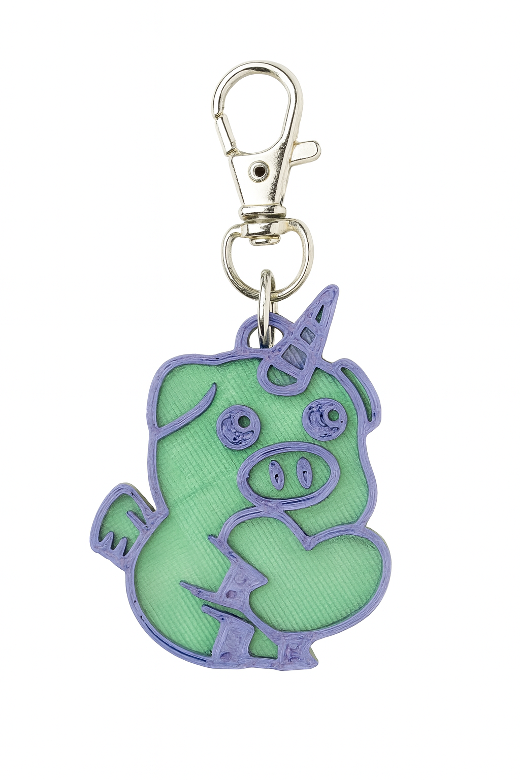 Unicorn Pig Keychain