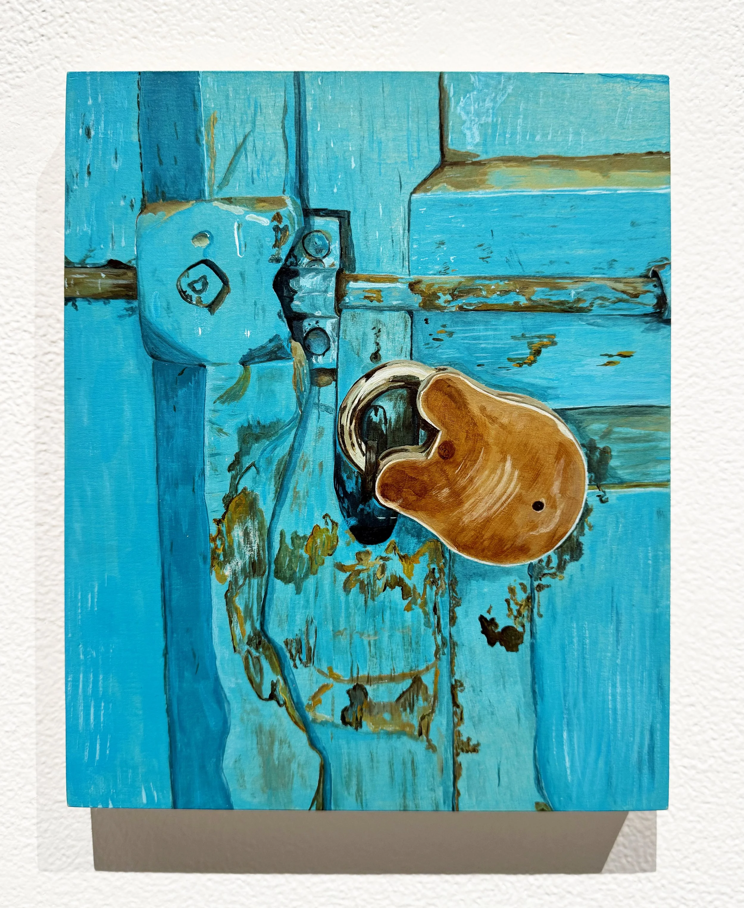 Shot the Door | Acrylic on wood panel, 8' x 10' | 2024