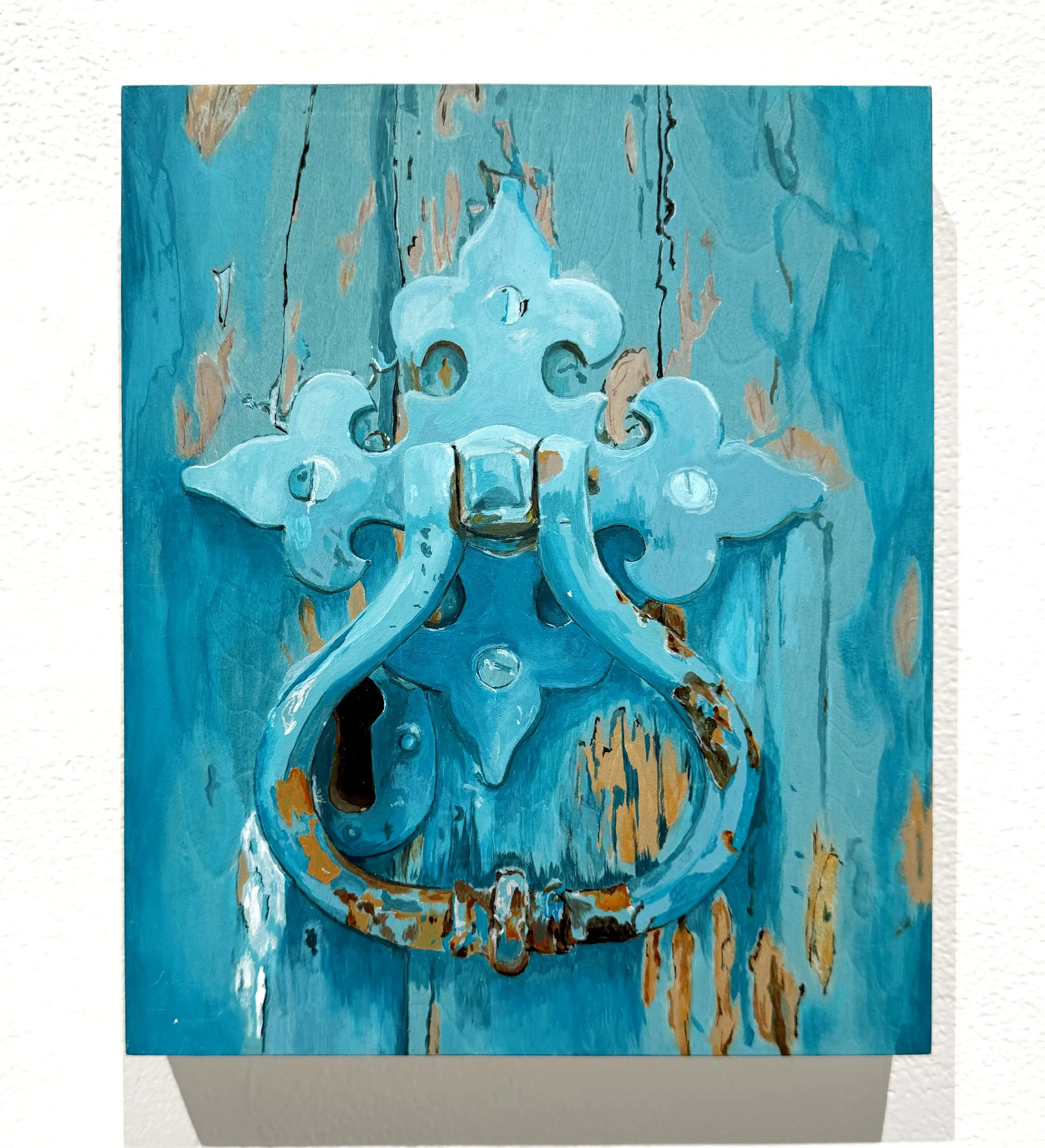 Knock-Knock | Acrylic on wood panel, 10' x 8' | 2024