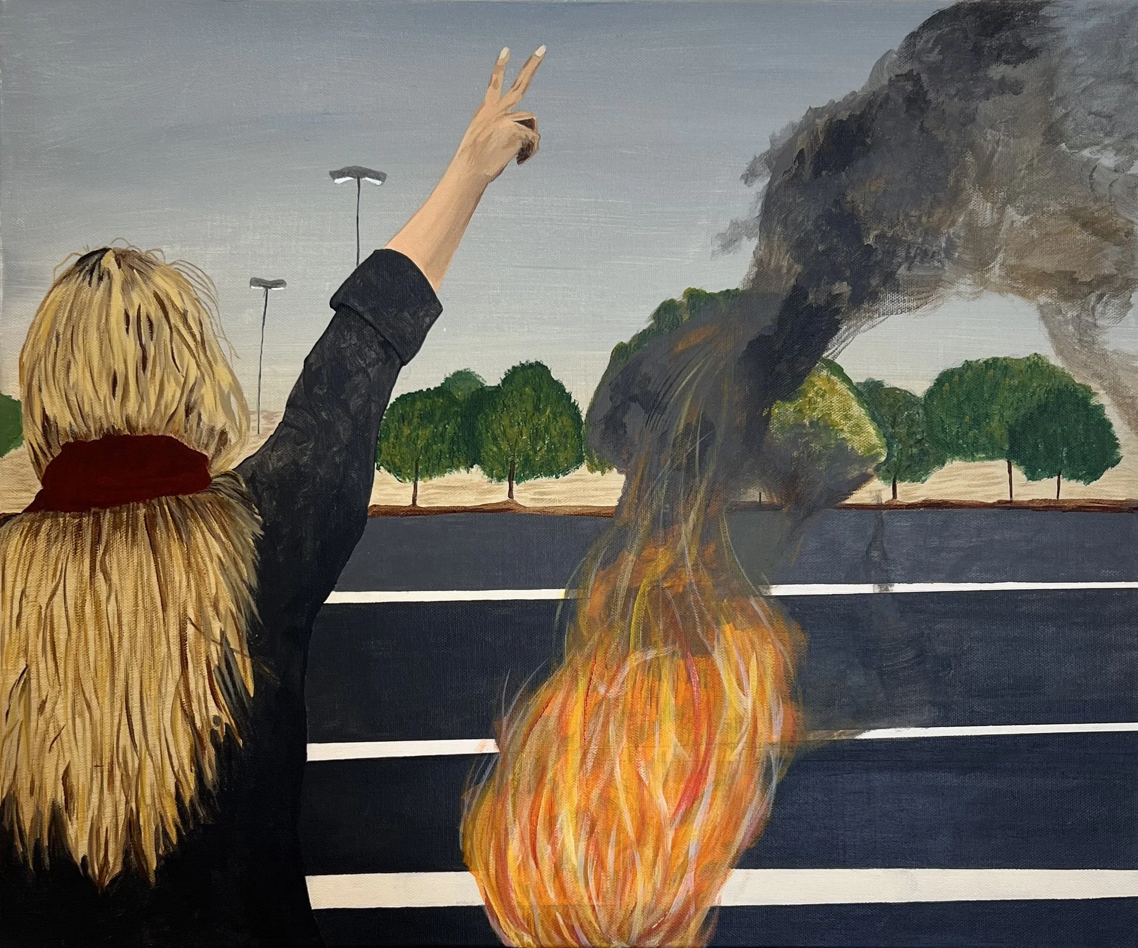 Freedom | Acrylic & Pastel on Canvas, 20' x 24' | 2025