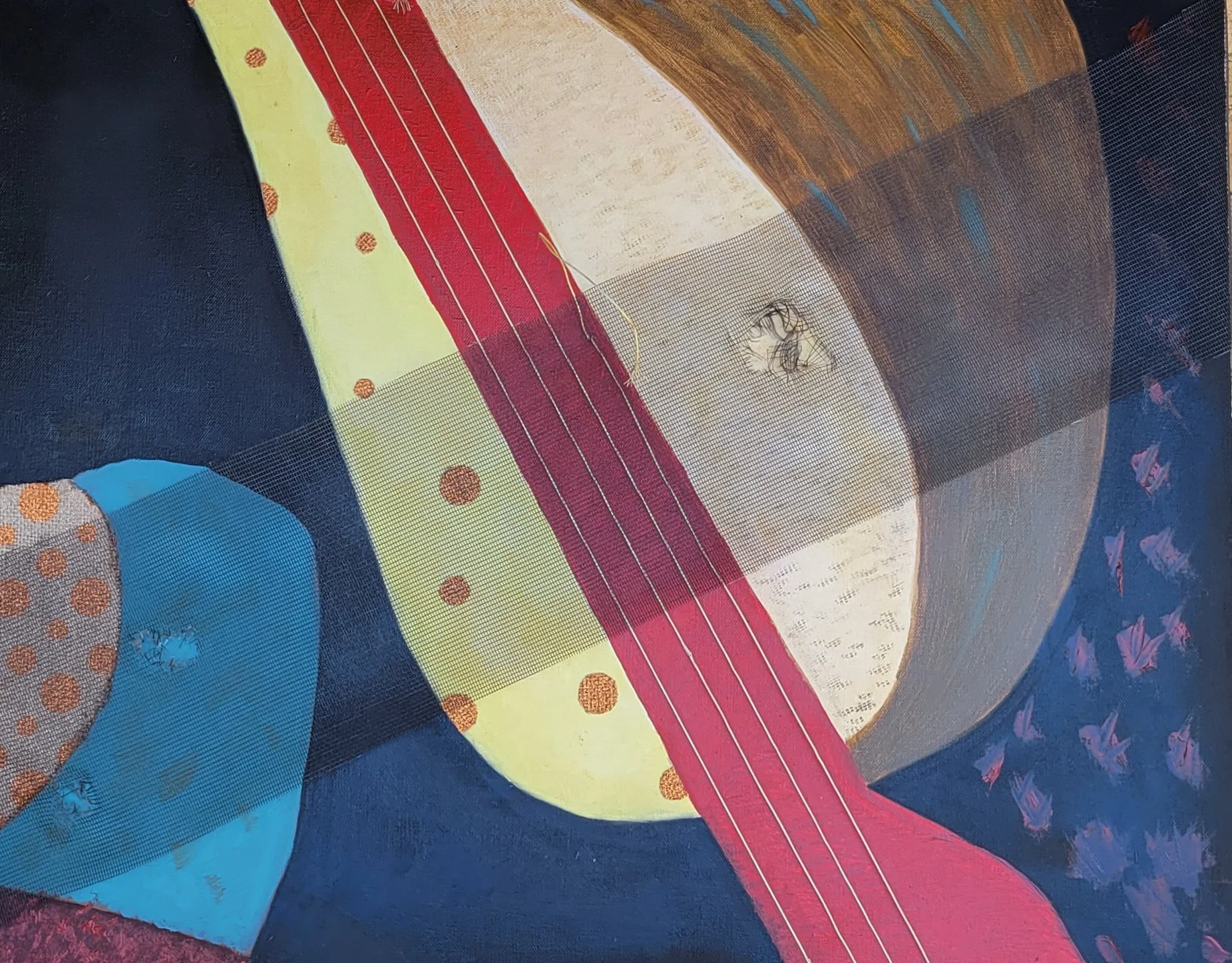 Tar 0 Mar | oil & collage on canvas, 22' x 28' | 2022