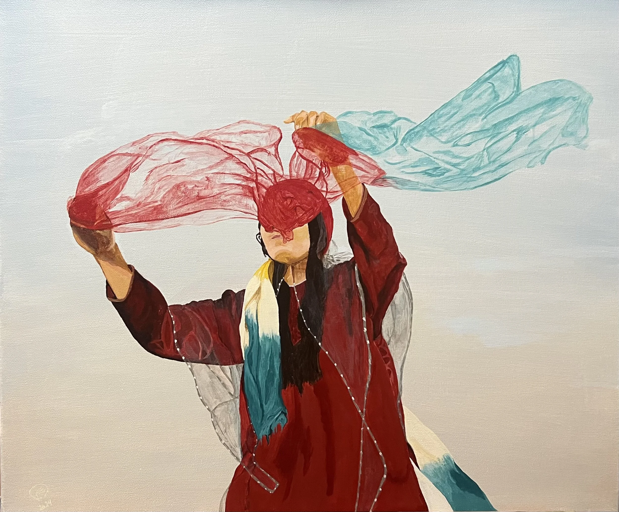 پایکوبی | Jiggle | Acrylic on canvas, 20' x 24' | 2025