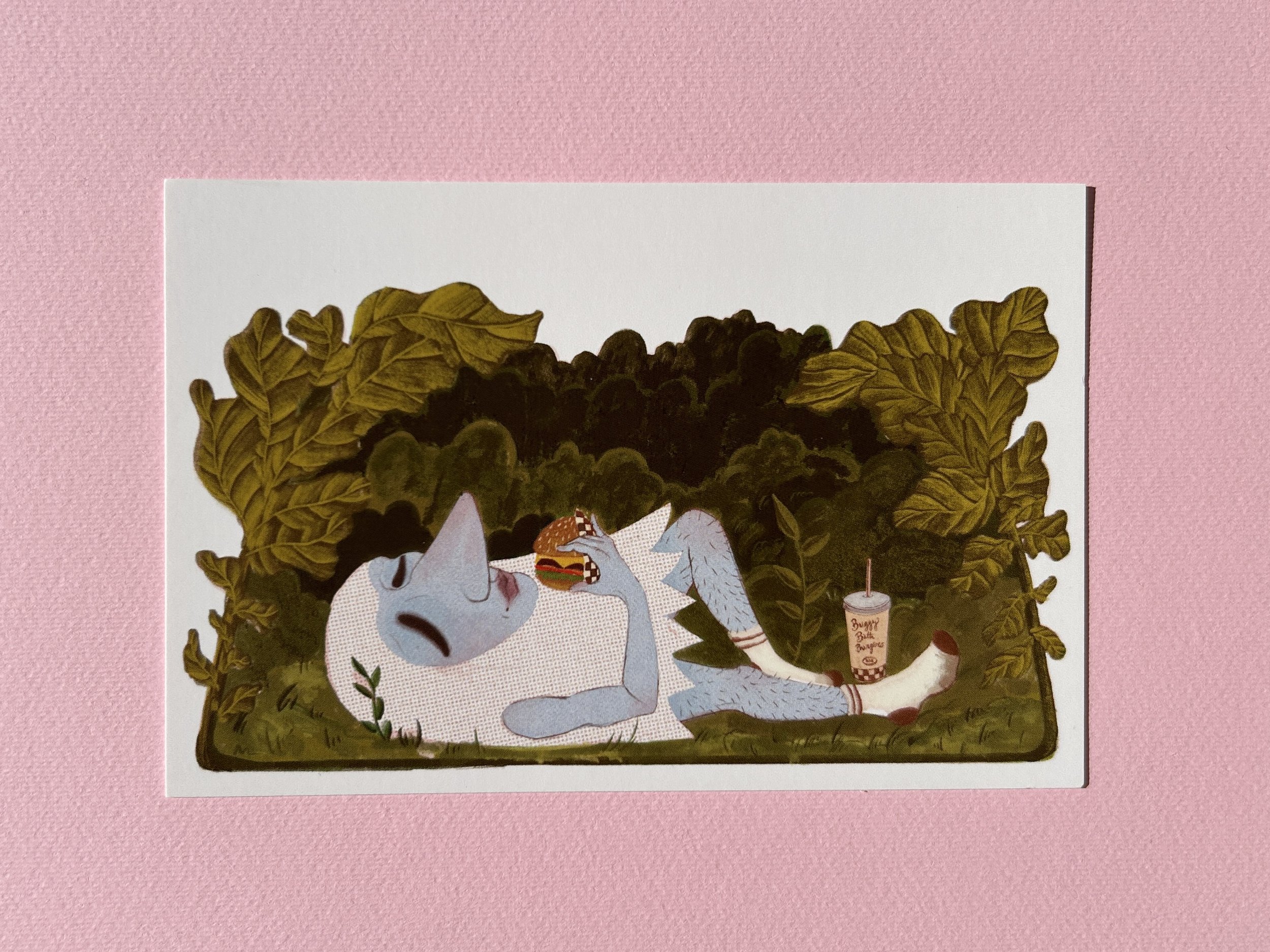 Spud in the Garden Mini Print