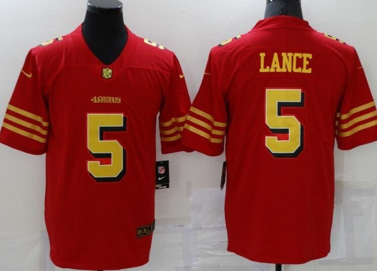 San+Francisco+49ers+%235+Trey+Lance+Number+Limited+Jersey+Red+with+Golden.jpg