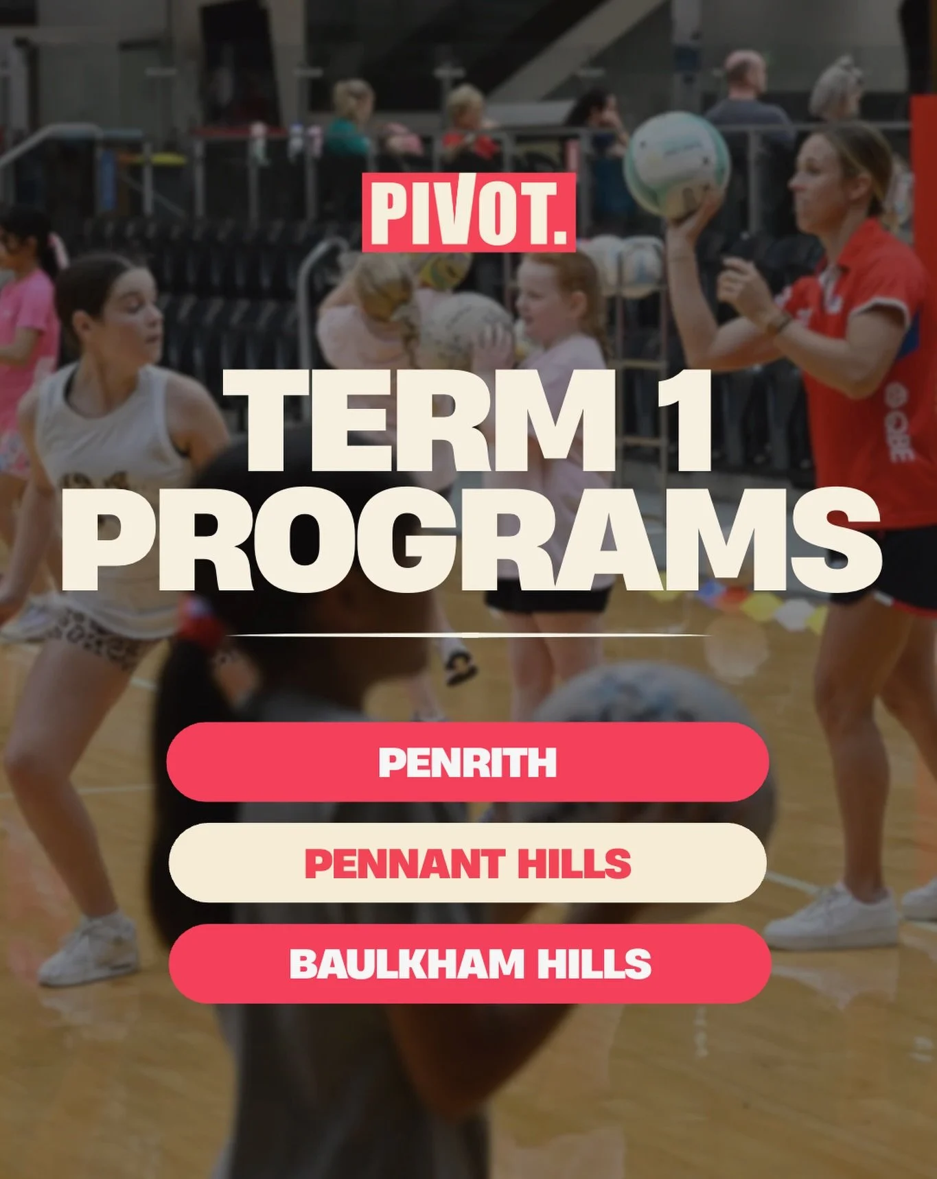 🚨 BRAND NEW Term 1 Program Alert: PIVOT PRESEASON IS HERE 👀

A brand new 6-week program designed for netballers aged 10-15, playing any position. This is your chance to build strength, sharpen skills, and gain serious confidence heading into 2026.?