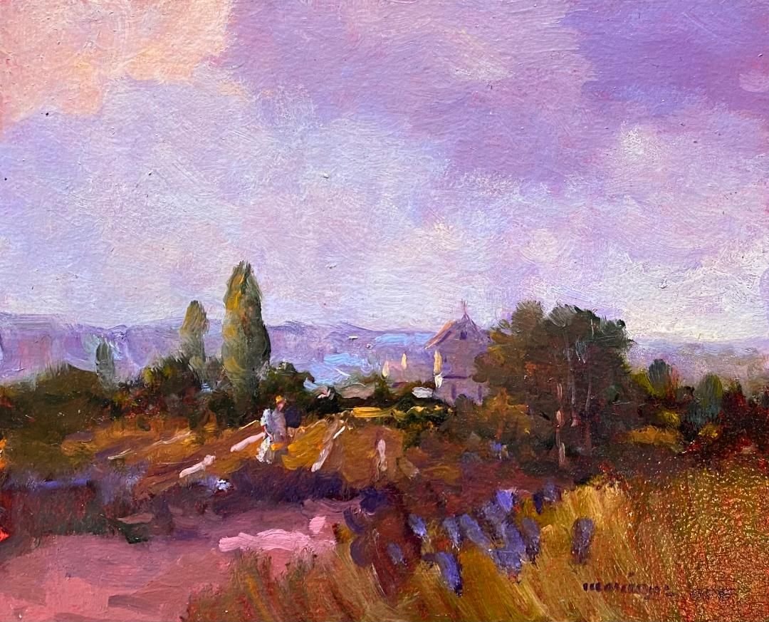 Sakellarios, Fields by the Village, 8x10.jpeg