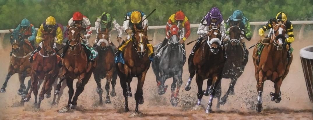 Down the Stretch They Come, 16x40.jpeg