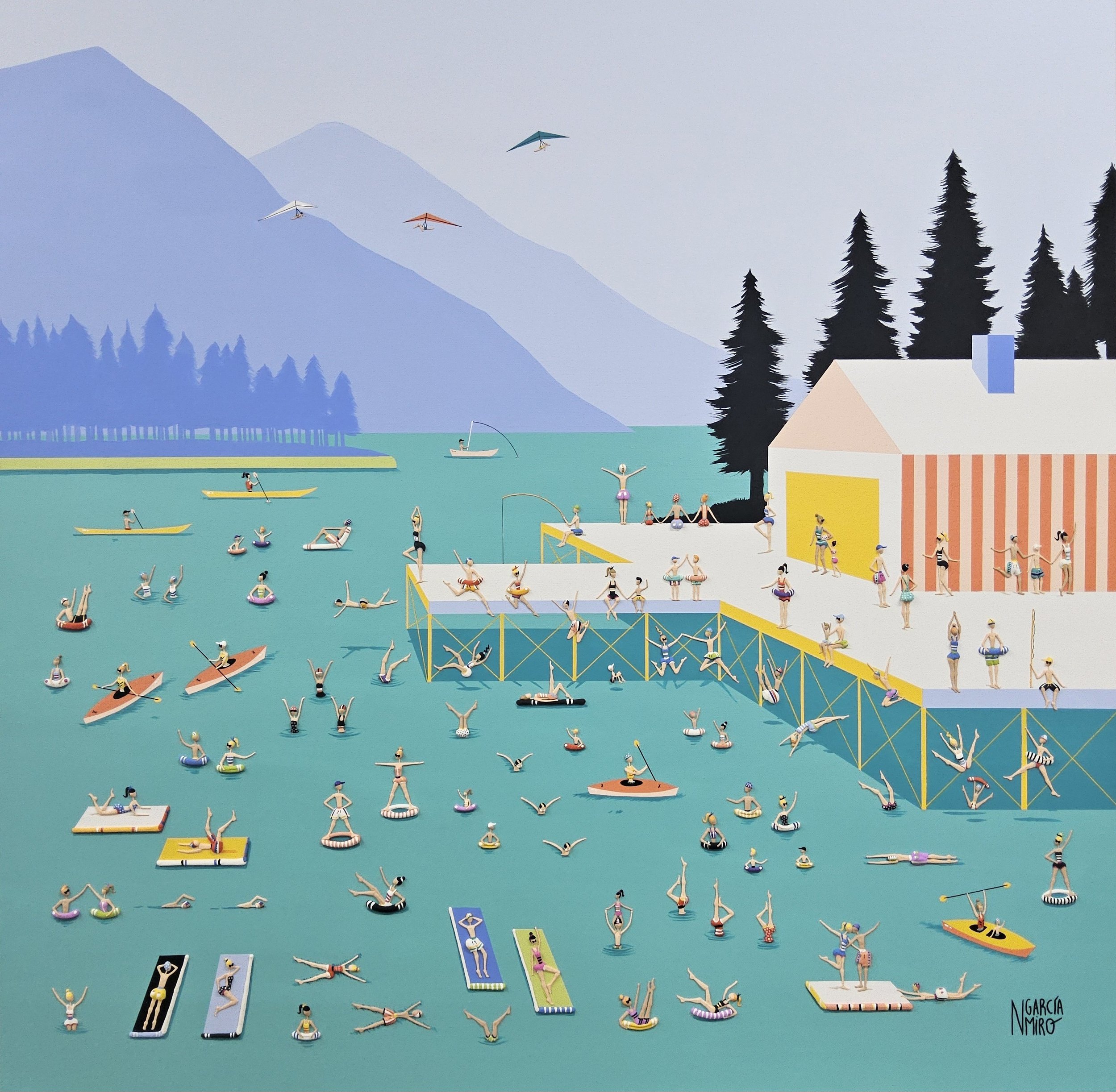 N. Garcia 100x100 The Lake Cabin.jpg