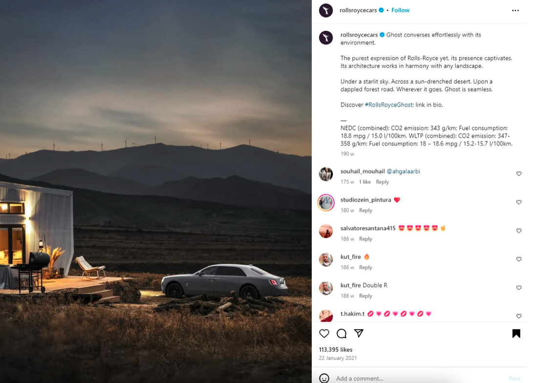 Rolls-Royce social media
