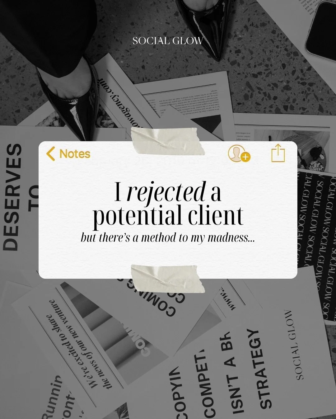 I turned down a potential client&hellip; for her benefit.

I chatted with a lovely business owner who wanted Social Glow to manage her socials but she didn&rsquo;t feel comfortable being on camera.

Here&rsquo;s the thing. Showing up as you on social