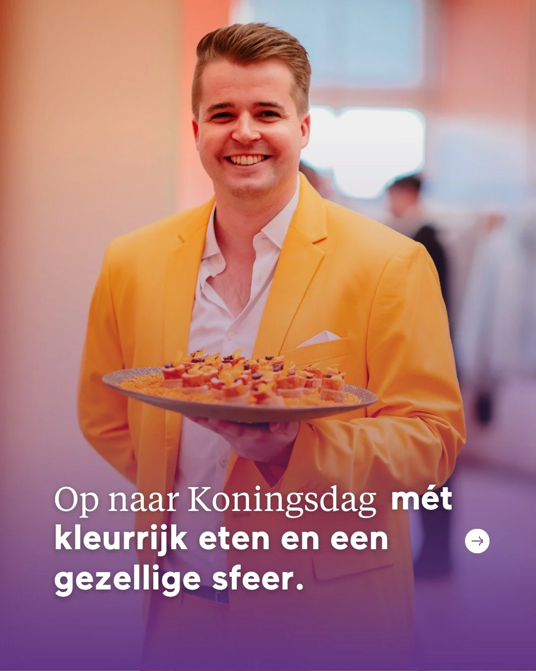 Oranje boven, onder, overal 🍊

Koningsdag vieren we op z'n Vermaat Events. Daarom lichten we onze favoriete oranje gerechten uit. Kleurrijk, uitgesproken en precies wat je event nodig heeft om op te vallen. Van verrassende combinaties tot echte eyec