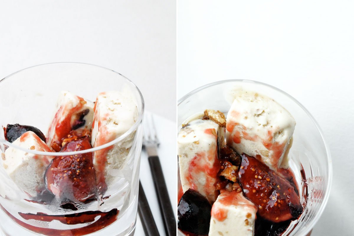 Ice Cream - pan-roasted figs, mascarpone, maple candied walnuts