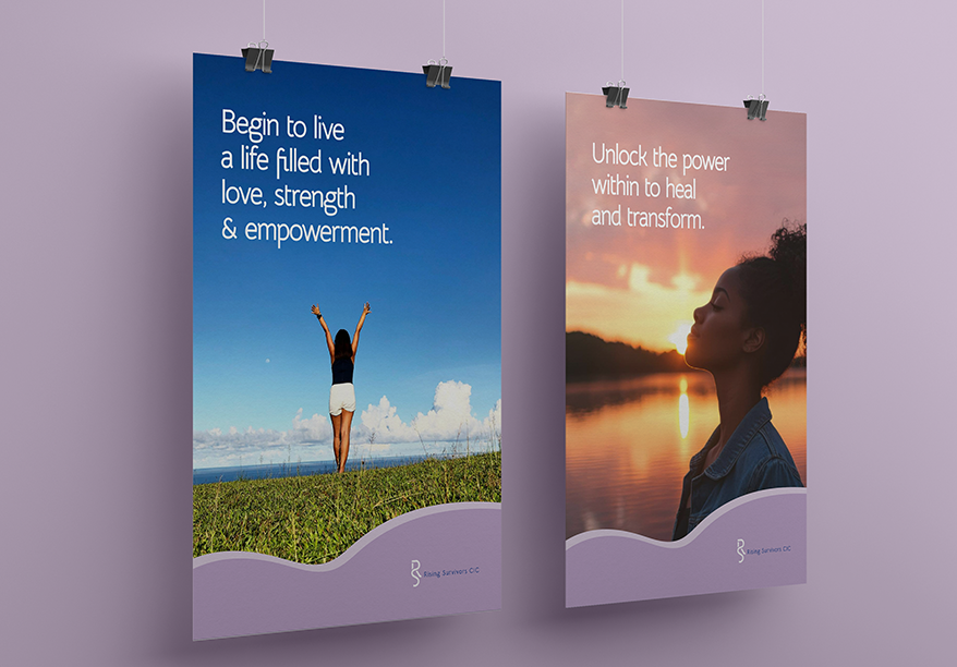 Wellbeing community organisation poster designs