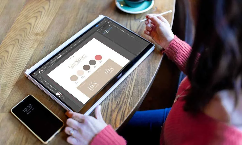 Brand Guidelines for Bridal Boutique on a Laptop Screen