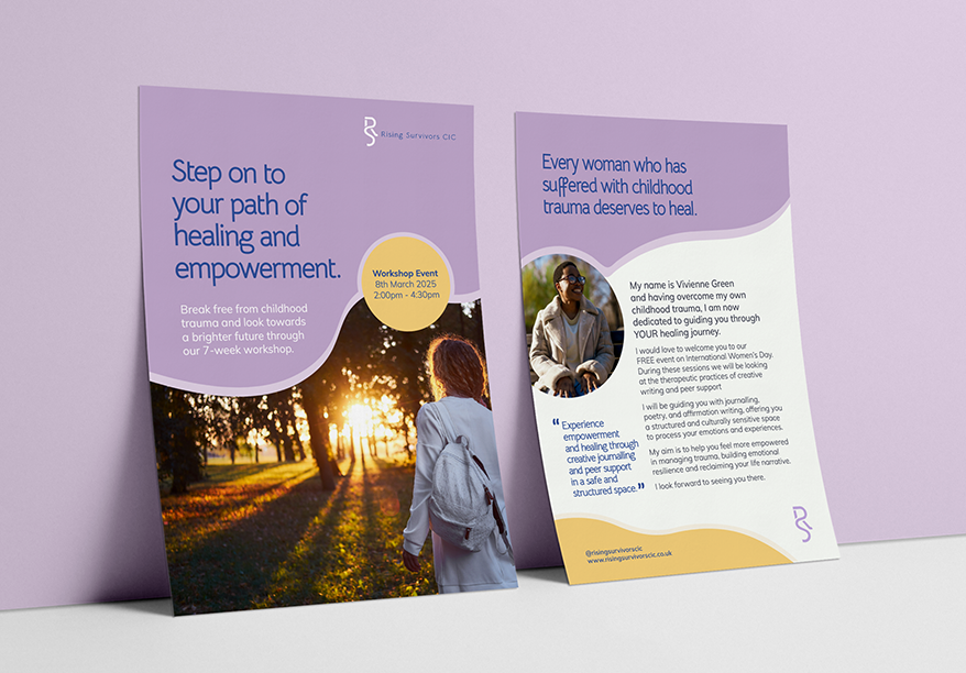 Wellbeing community organisation leaflet design