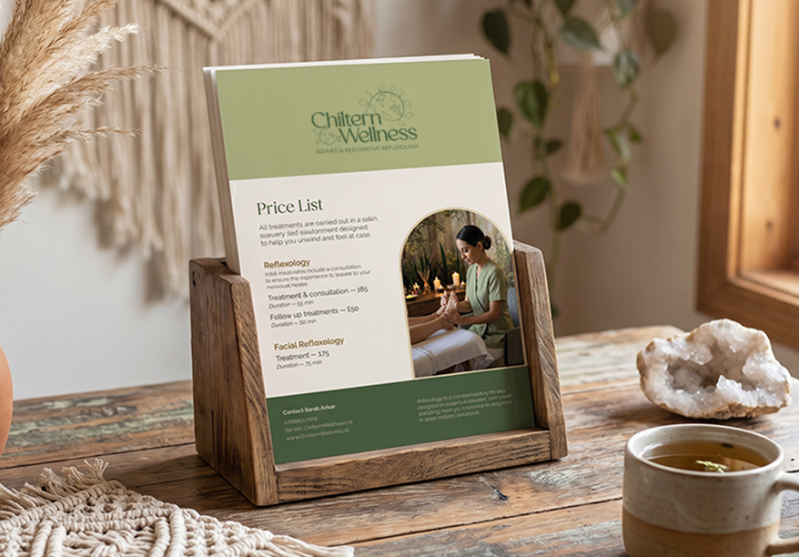 Reflexologist Pricelist Design